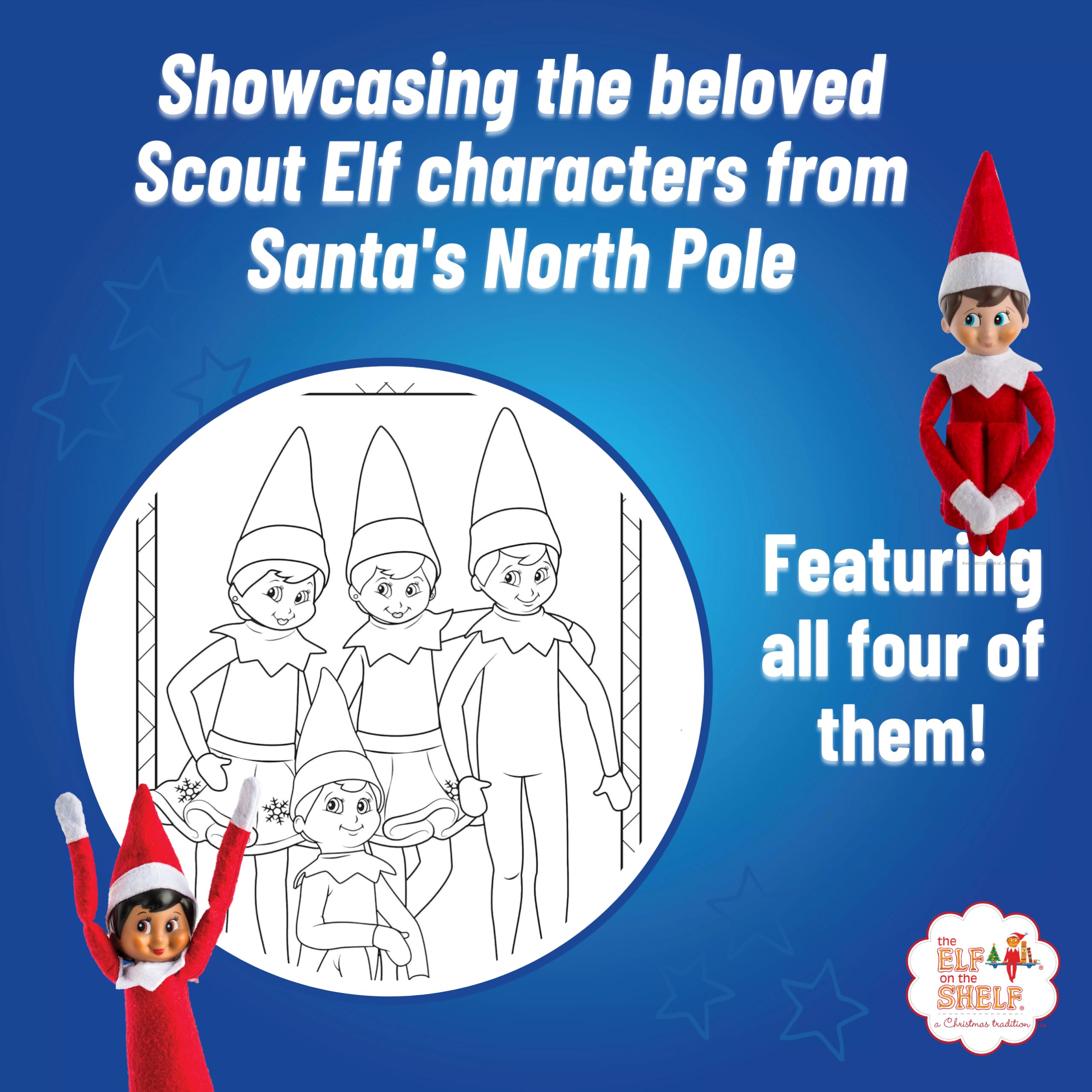 Elf on the Shelf Sticker Colouring Book - Christmas Activity for Kids 11