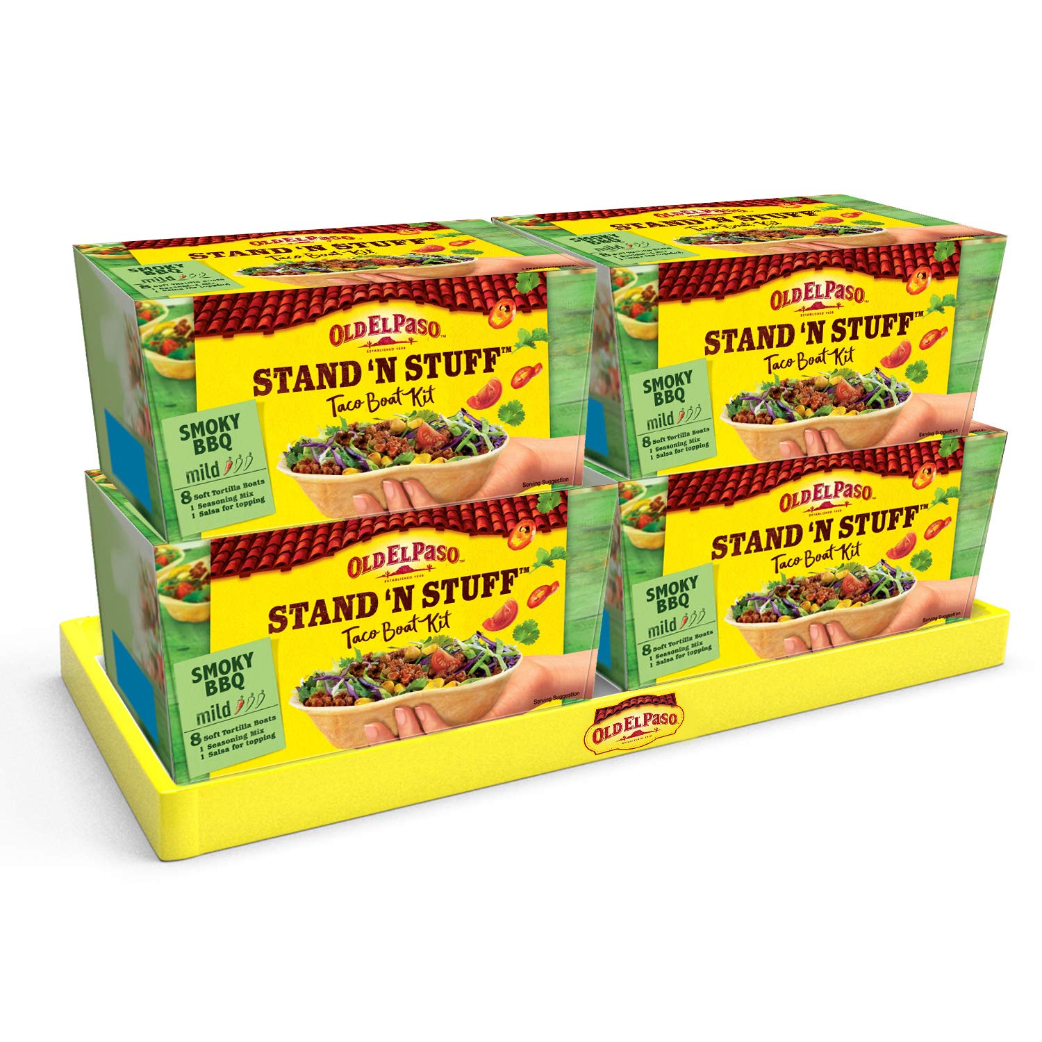 Old El Paso Stand 'N' Stuff Smoky BBQ Soft Taco Kit 345g (Pack of 4) 8
