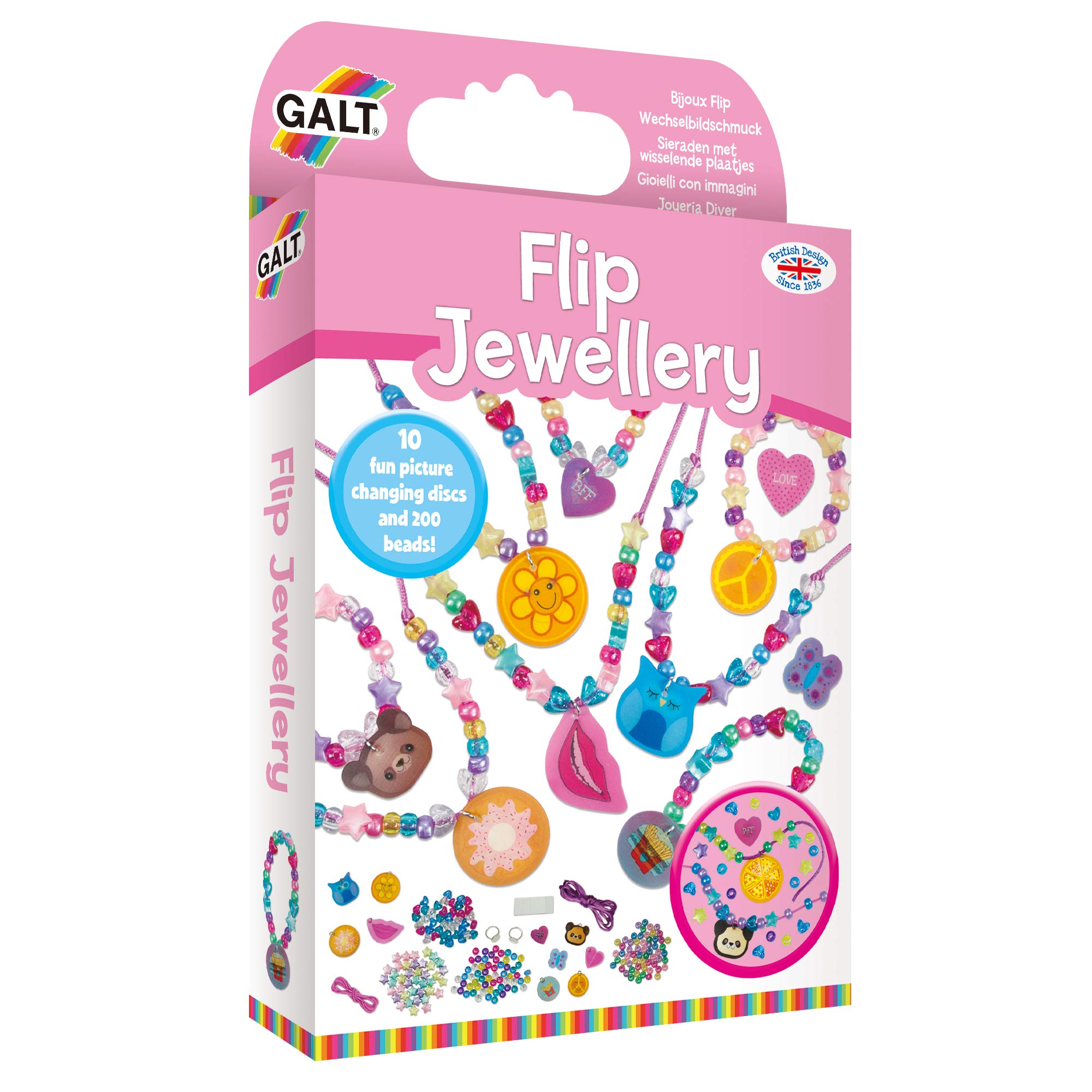 Galt Flip Jewellery Making & Beadwork Craft Kit for Kids Ages 5+