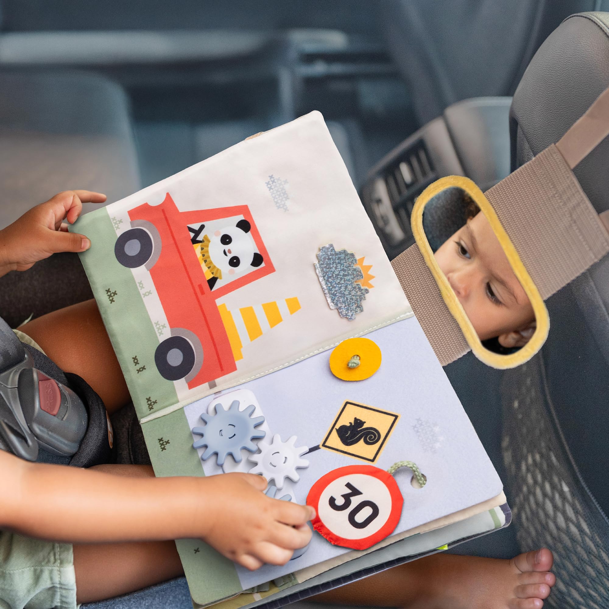 Taf Toys Ride Time Car Seat Busy Book for Toddlers - Screen-Free Travel Activity Toy for Ages 12m+