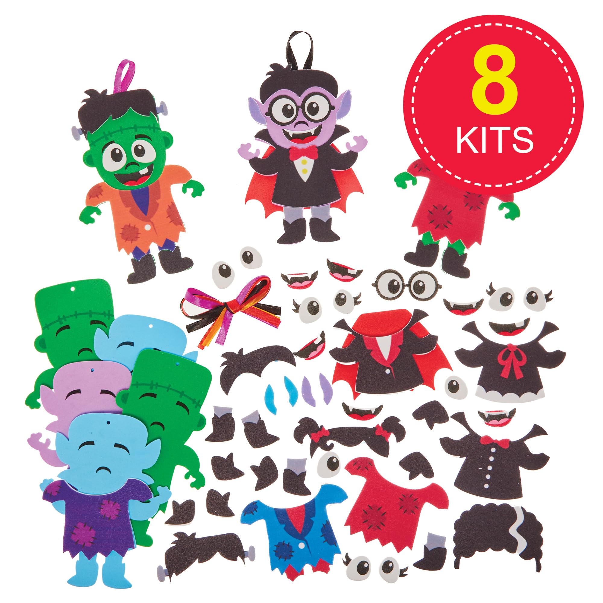 Baker Ross FX745 Vampire & Monster Decoration Craft Kit - Pack of 8 6