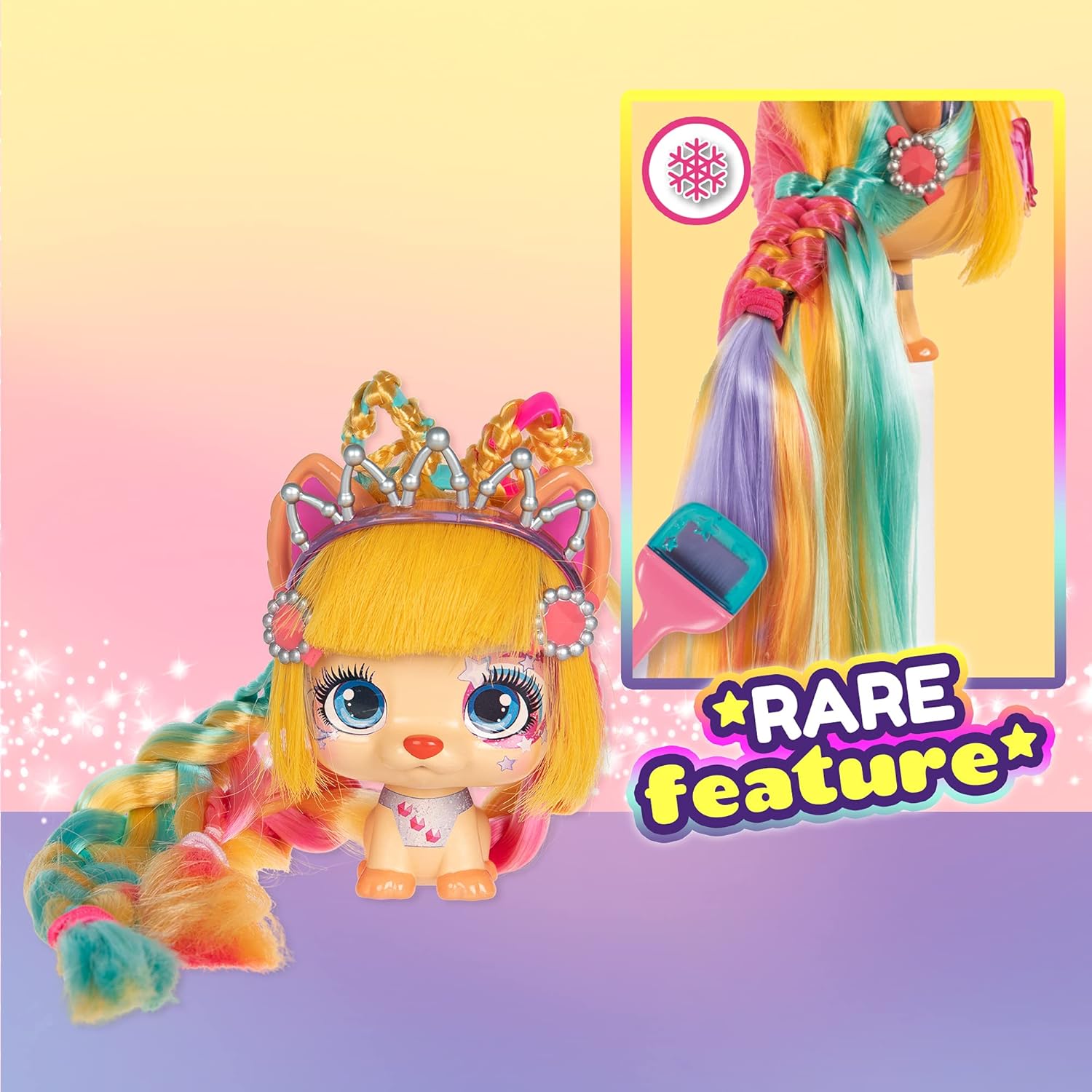 VIP Pets Color Boost - Surprise Collectible Puppy Doll with 30cm Long Hair to Style (Series 3) 11