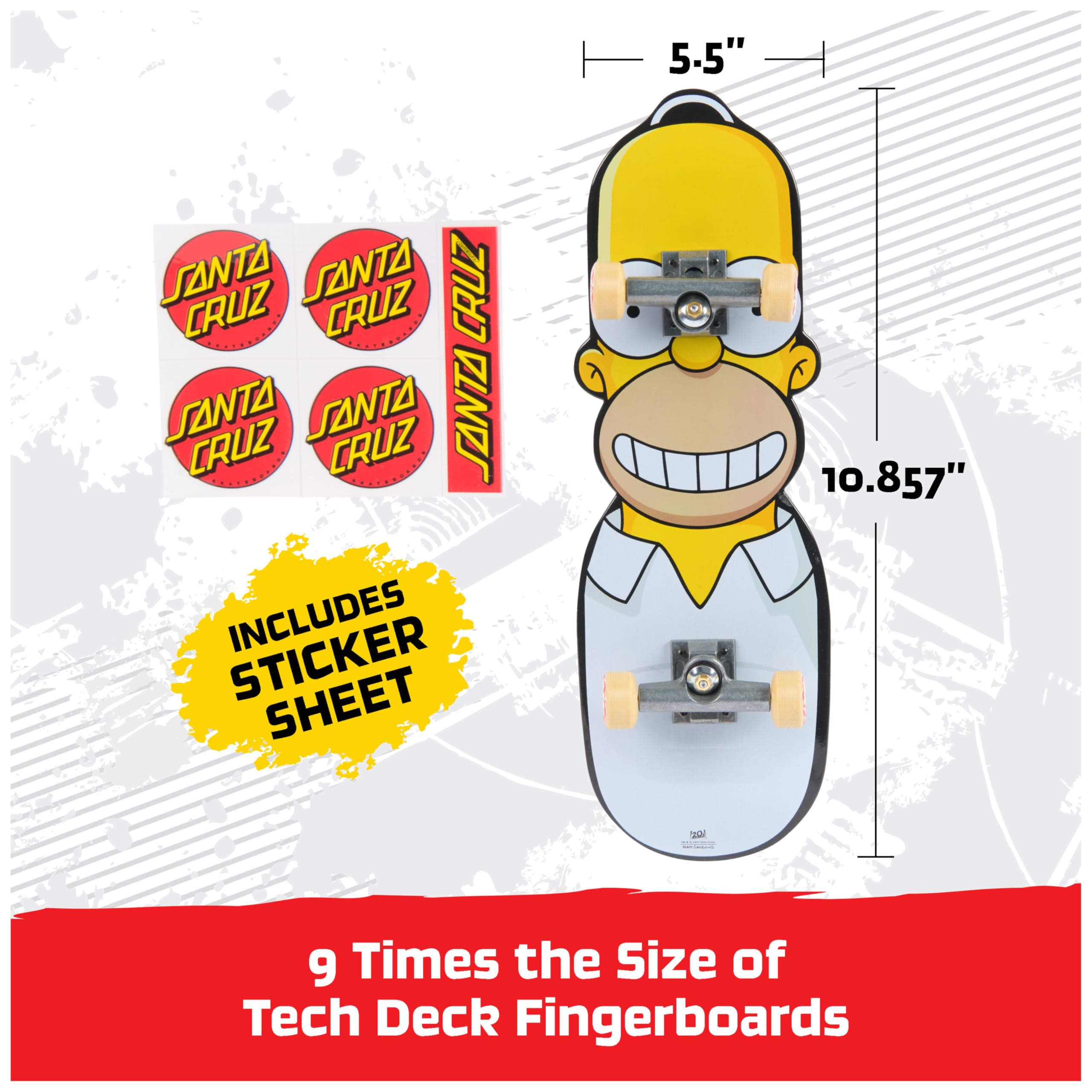 Tech Deck The Simpsons Handboard - Authentic Mini Skateboard for Kids 6+ 13