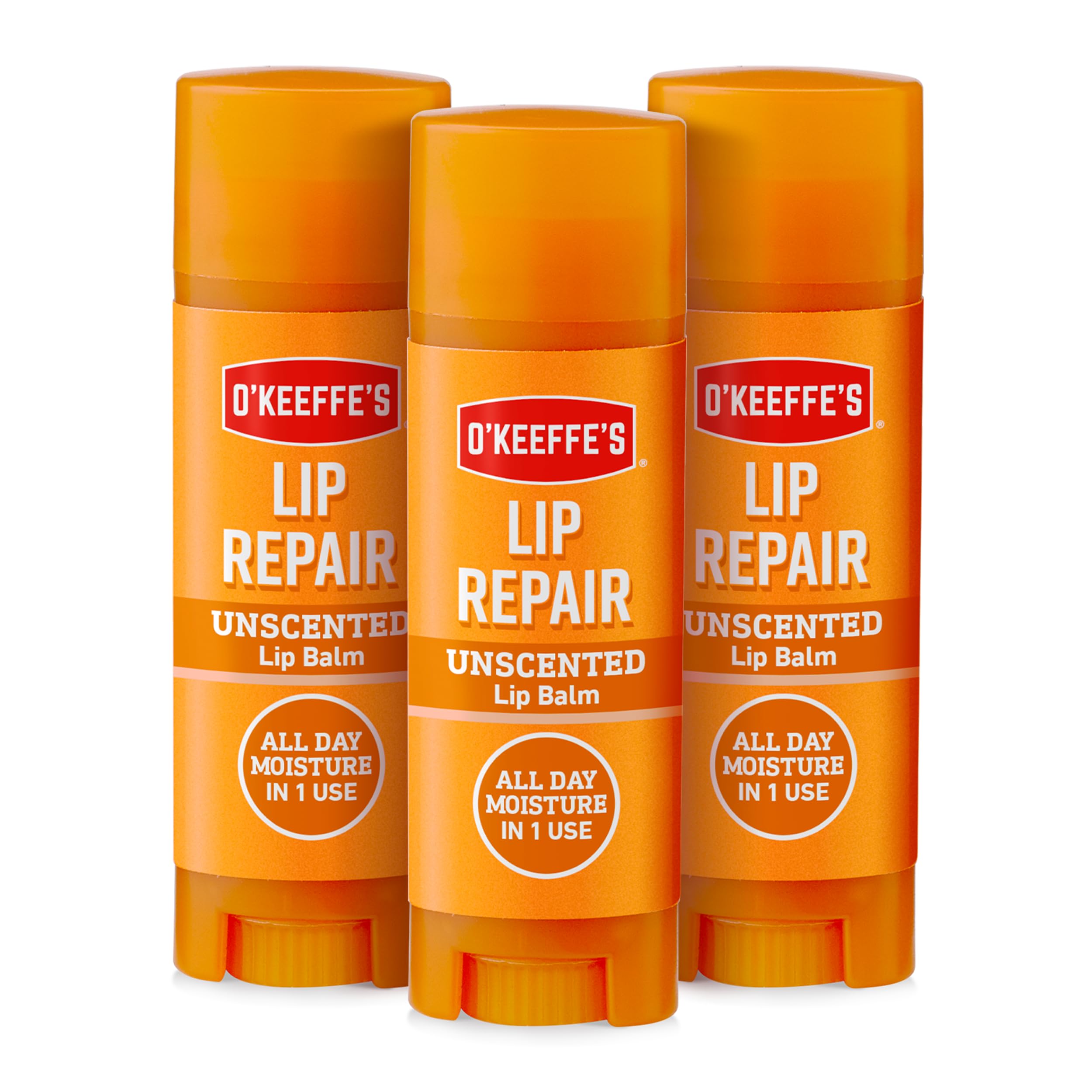 O'Keeffe's Lip Repair Unscented Lip Balm (4.2g x 3 Pack)