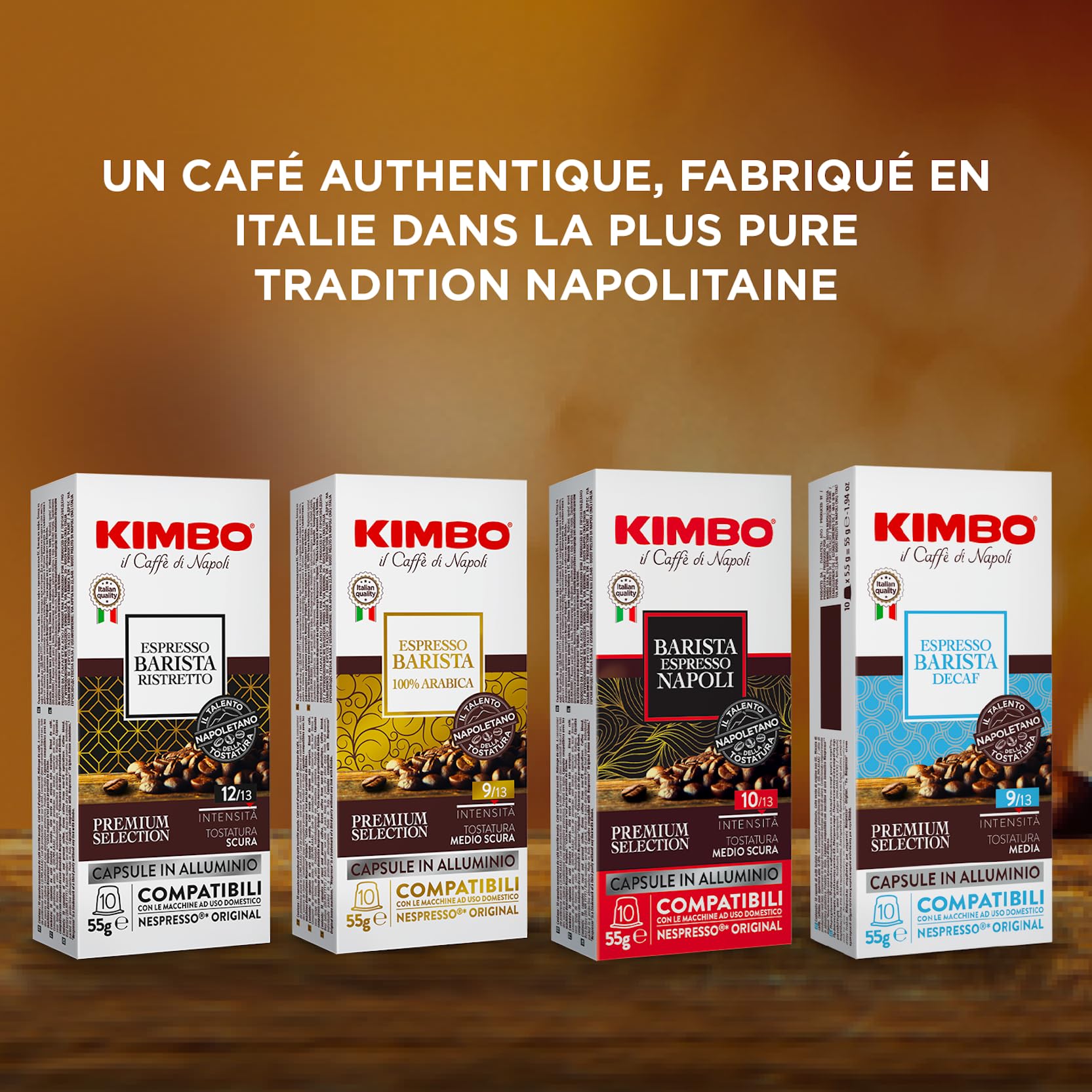 Kimbo Barista Decaf-Kapseln (10er-Pack) | Nespresso-kompatibel | Italienische mitteldunkle Röstung | Aluminium-Kaffeepads 6