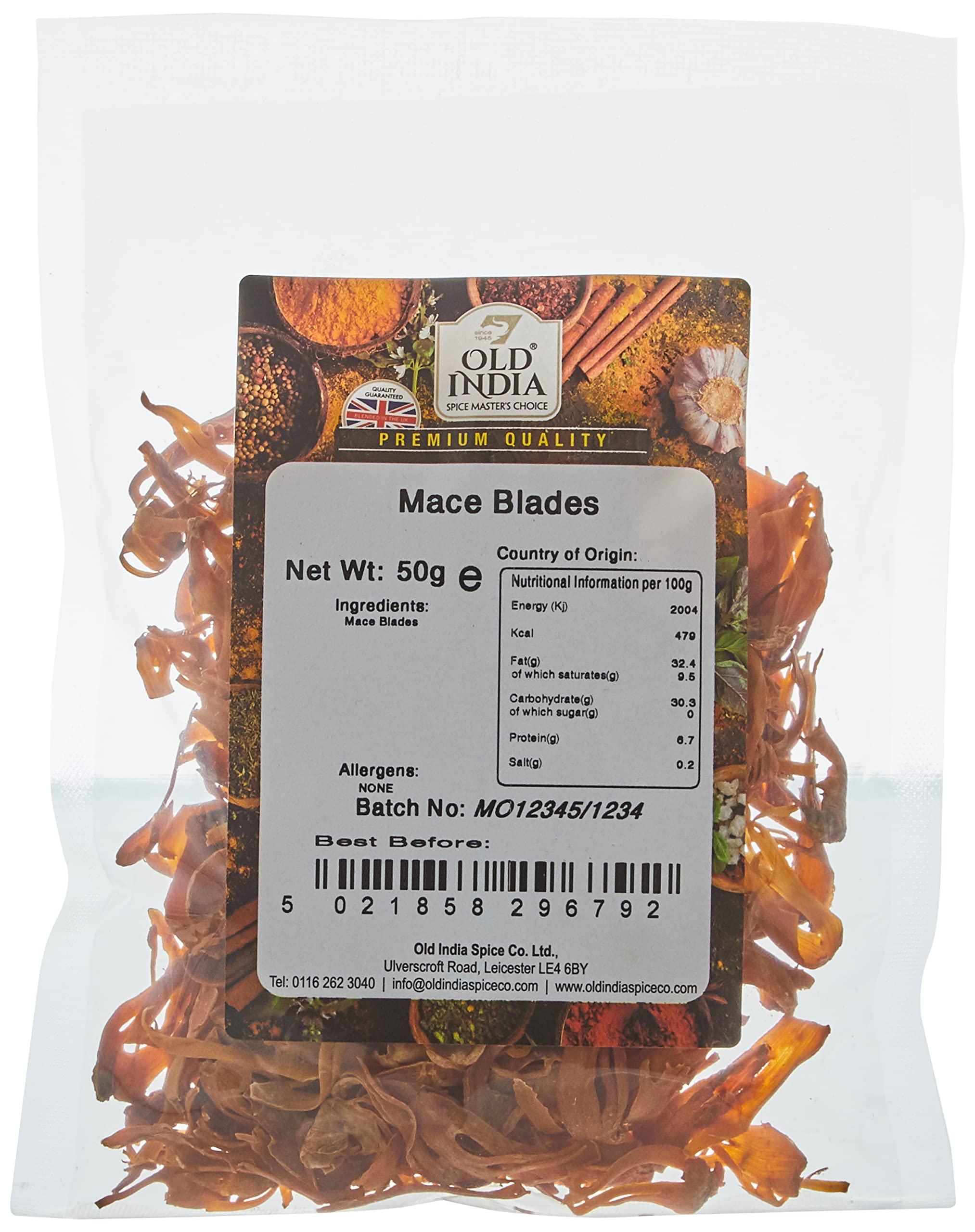 Old India Mace Blades - 100% Natural Whole Spice | 50g Pack