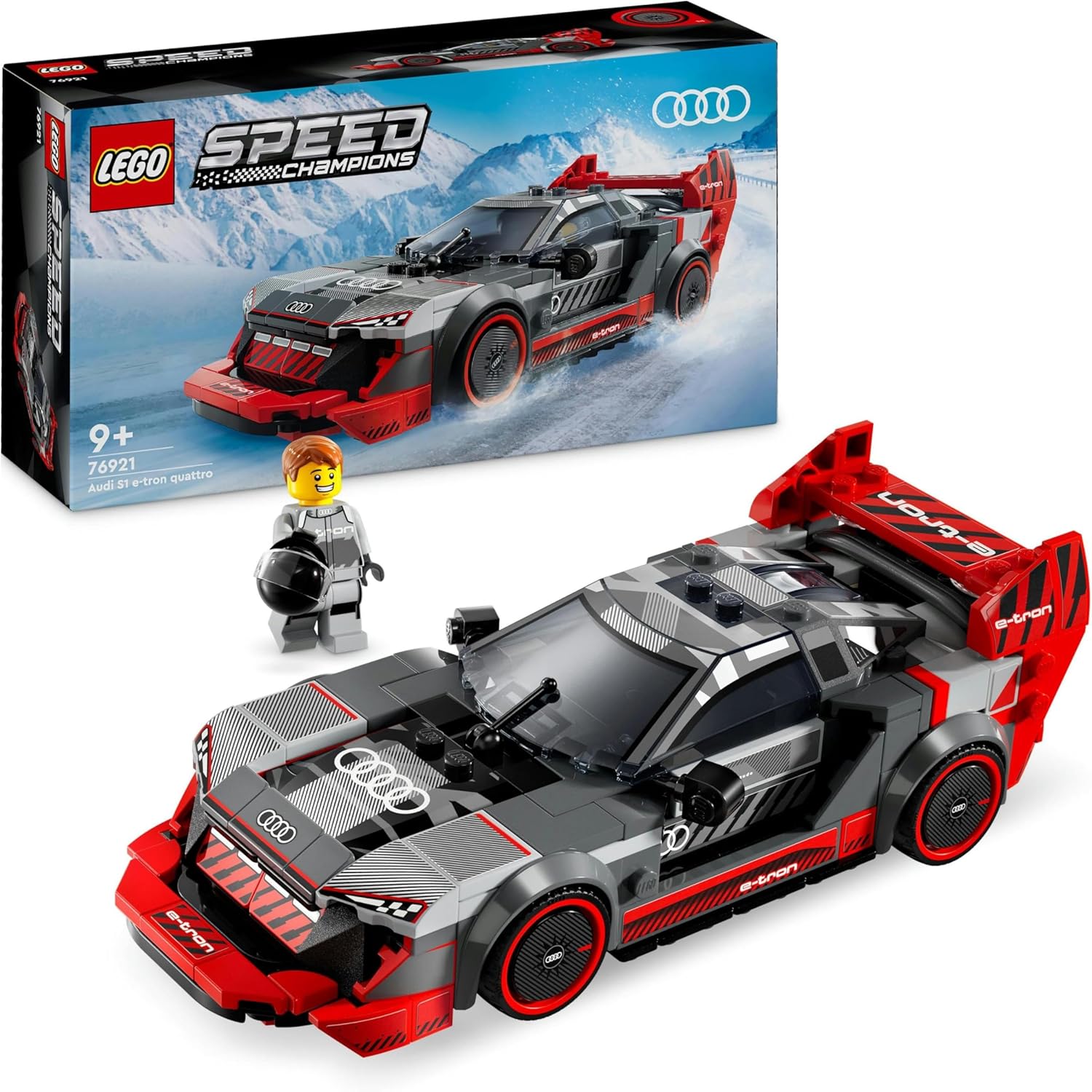 LEGO Speed Champions Audi S1 e-tron quattro Race Car Toy - Buildable Model for Ages 9+