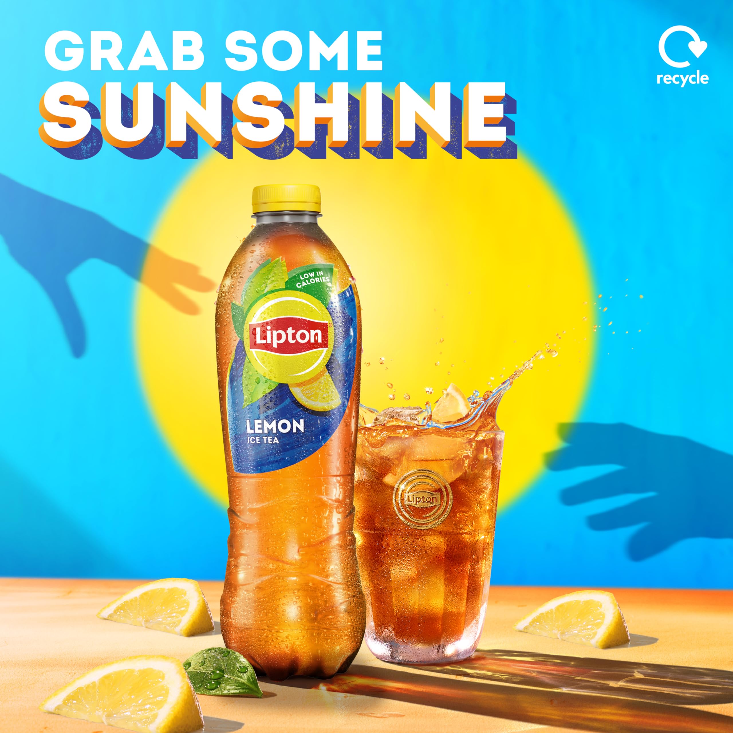 Lipton Lemon Bottled Ice Tea - Low Calorie Soft Drink | 1.25L | 100% Black Tea