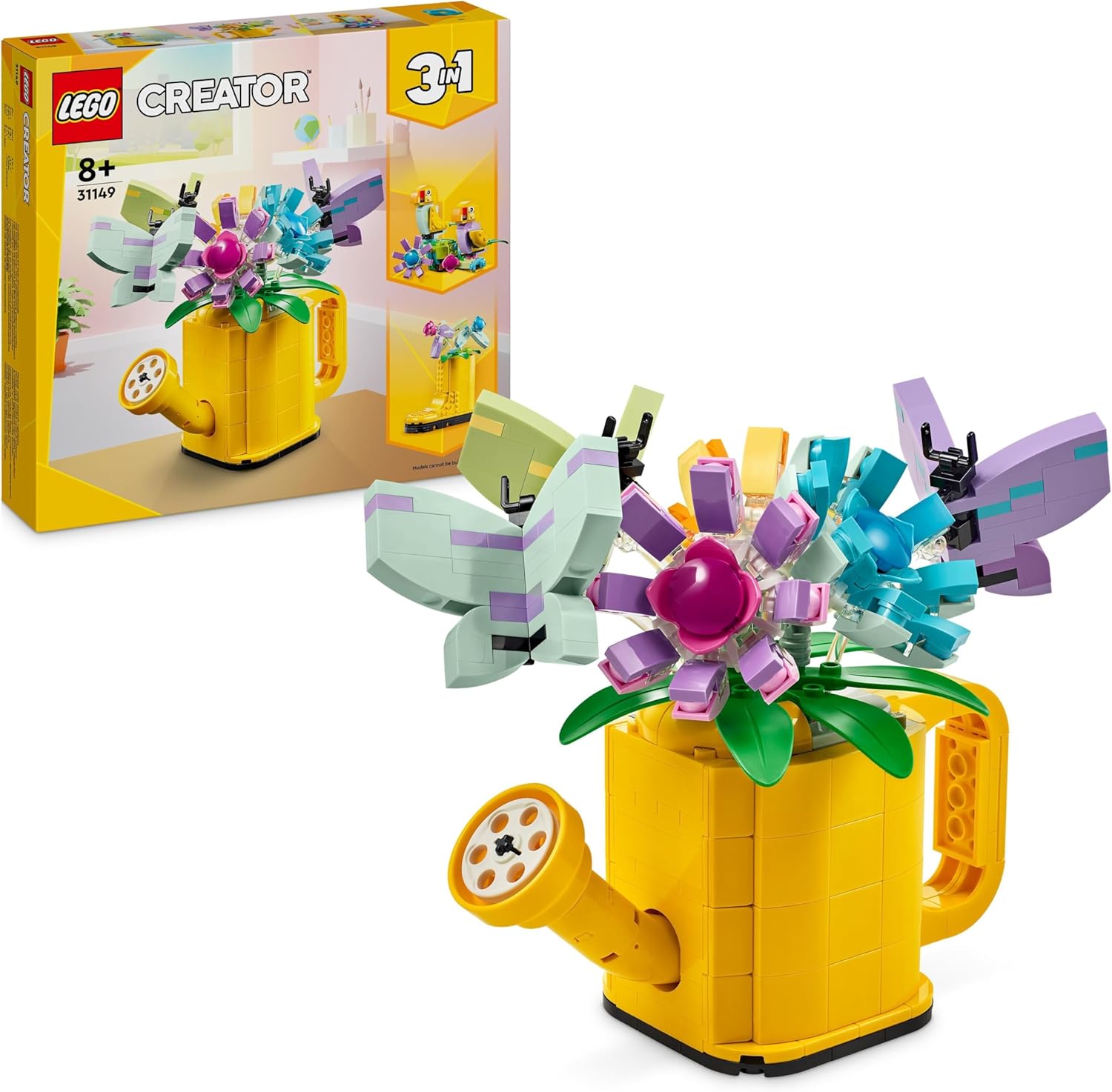 LEGO Creator 3in1 Flowers in Watering Can - Building Set for Kids 8+