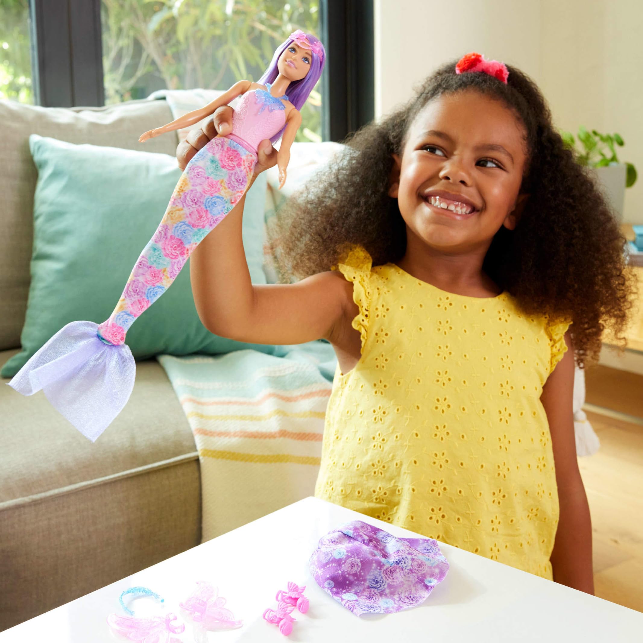 Barbie Fantasy Fashion Pack - 8-Piece Dress-Up Set with Mermaid Tail & Fairy Wings 6