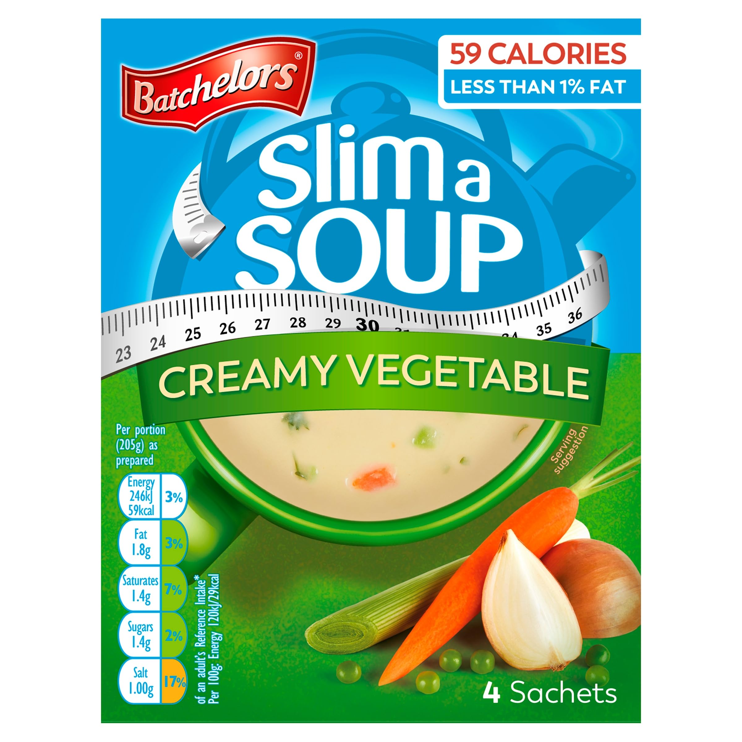Batchelors Slim a Soup Gemüsecremesuppe, Instantsuppe in Beuteln, fettarm, 4 Beutel 6