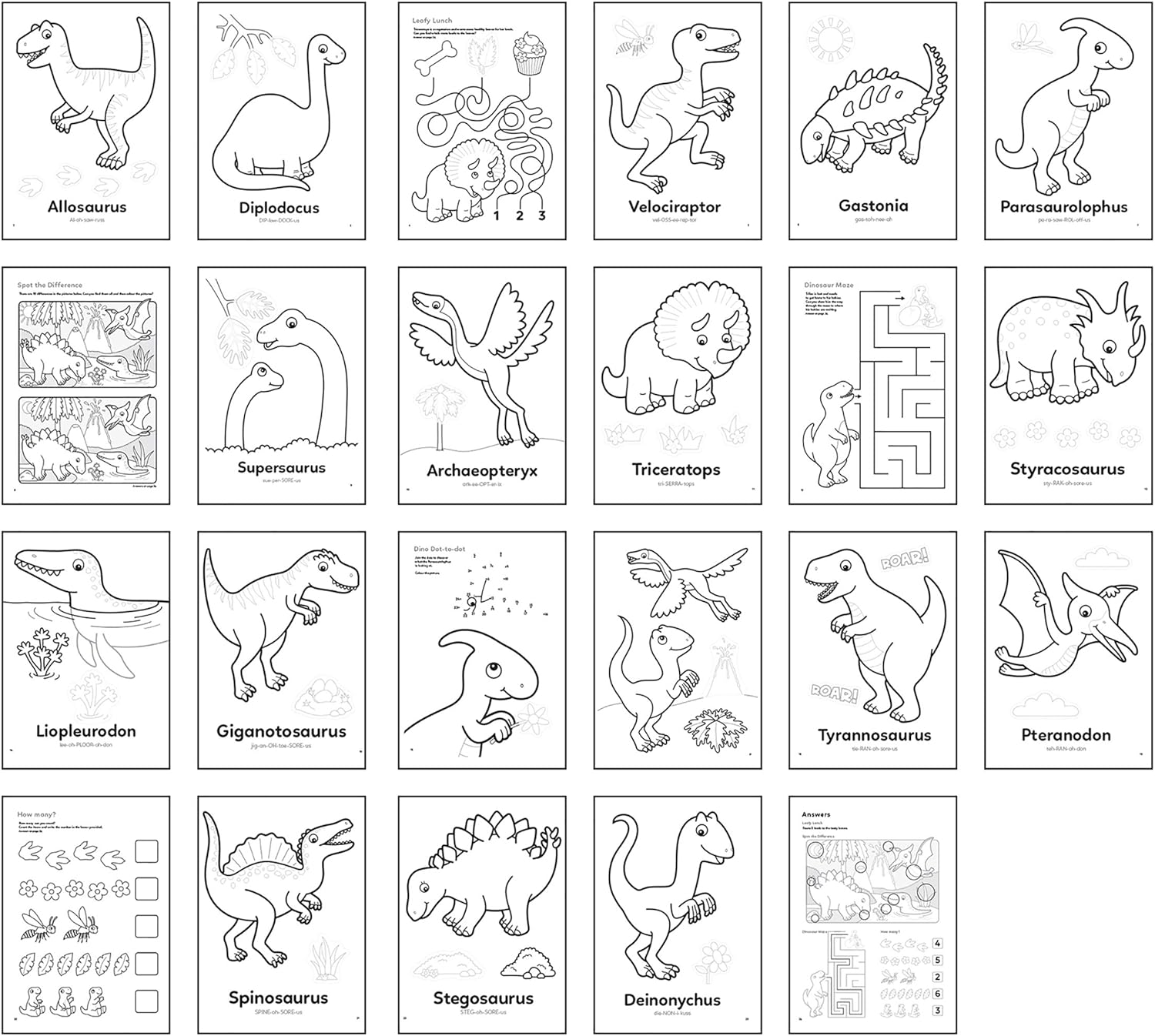 Orchard Toys Dinosaur Sticker Colouring Book - Educational Colouring Book with 34 Stickers 4
