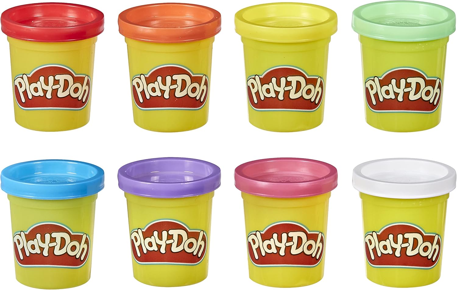 Play-Doh 8er-Pack Regenbogen-ungiftige Modelliermasse mit 8 Farben 7