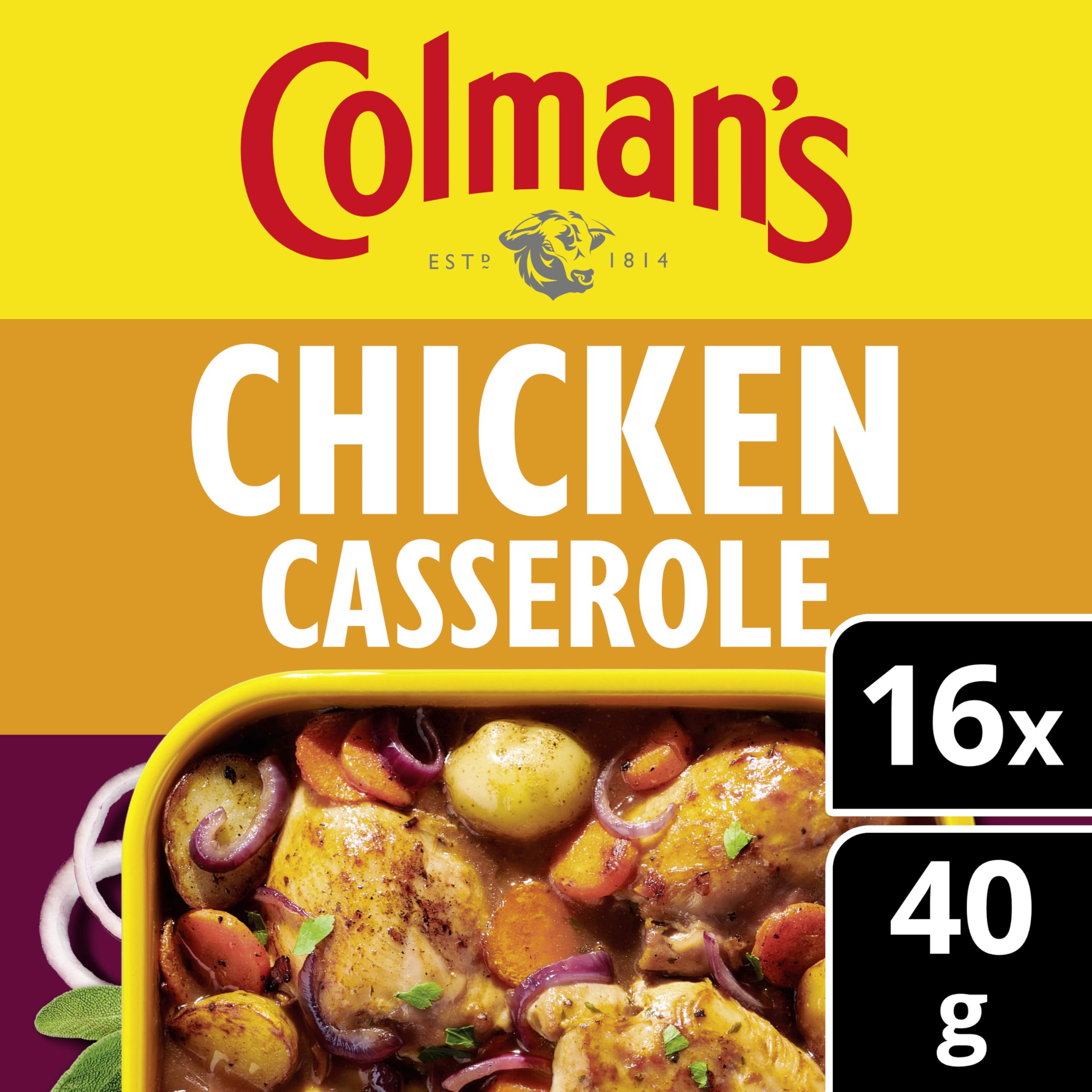 Colman's Chicken Casserole Seasoning Mix, 40g - Poultry Seasoning with Herbs & Onions 5