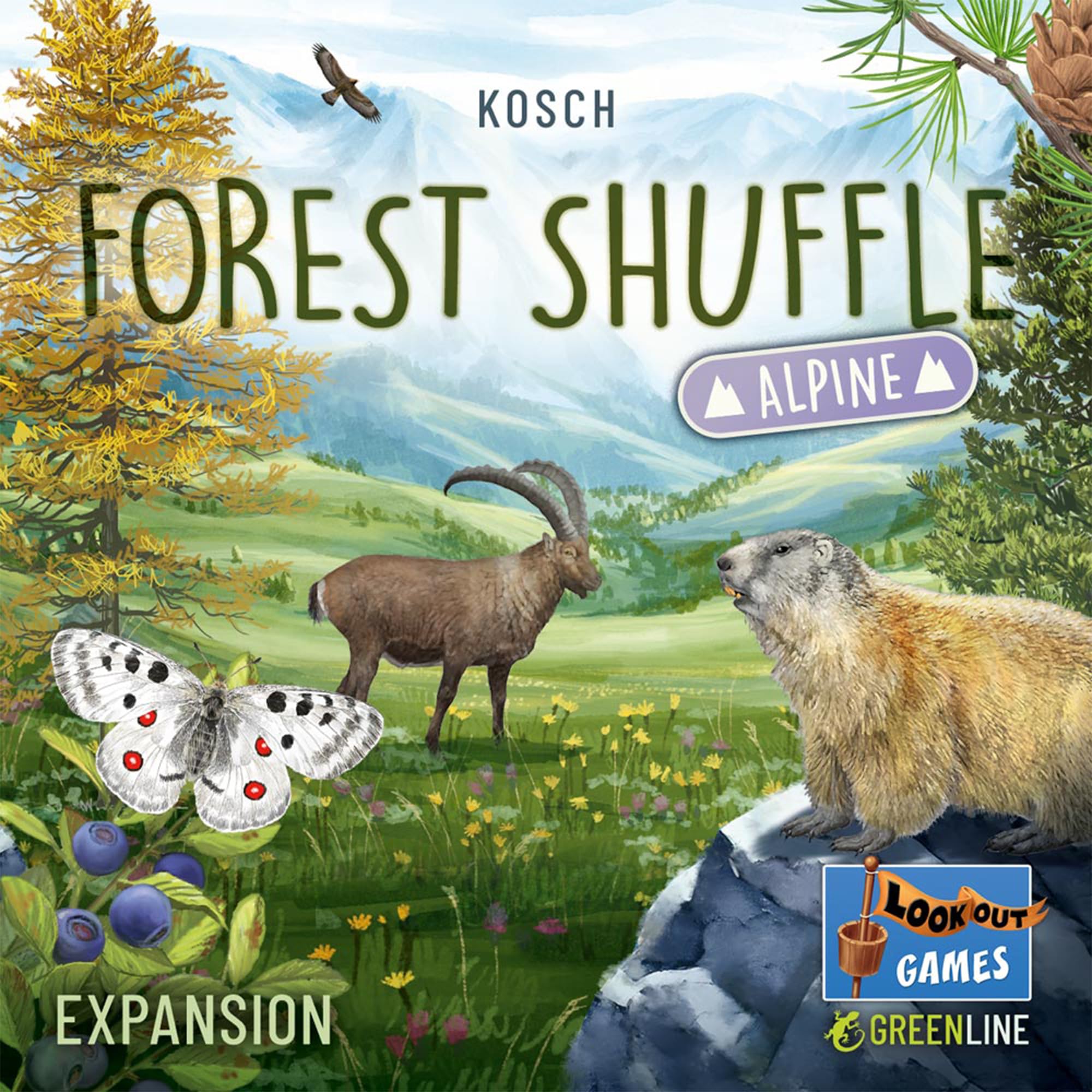 Lookout Forest Shuffle Alpine Expansion | Card Game Expansion | Ages 10+ | 2-5 Play