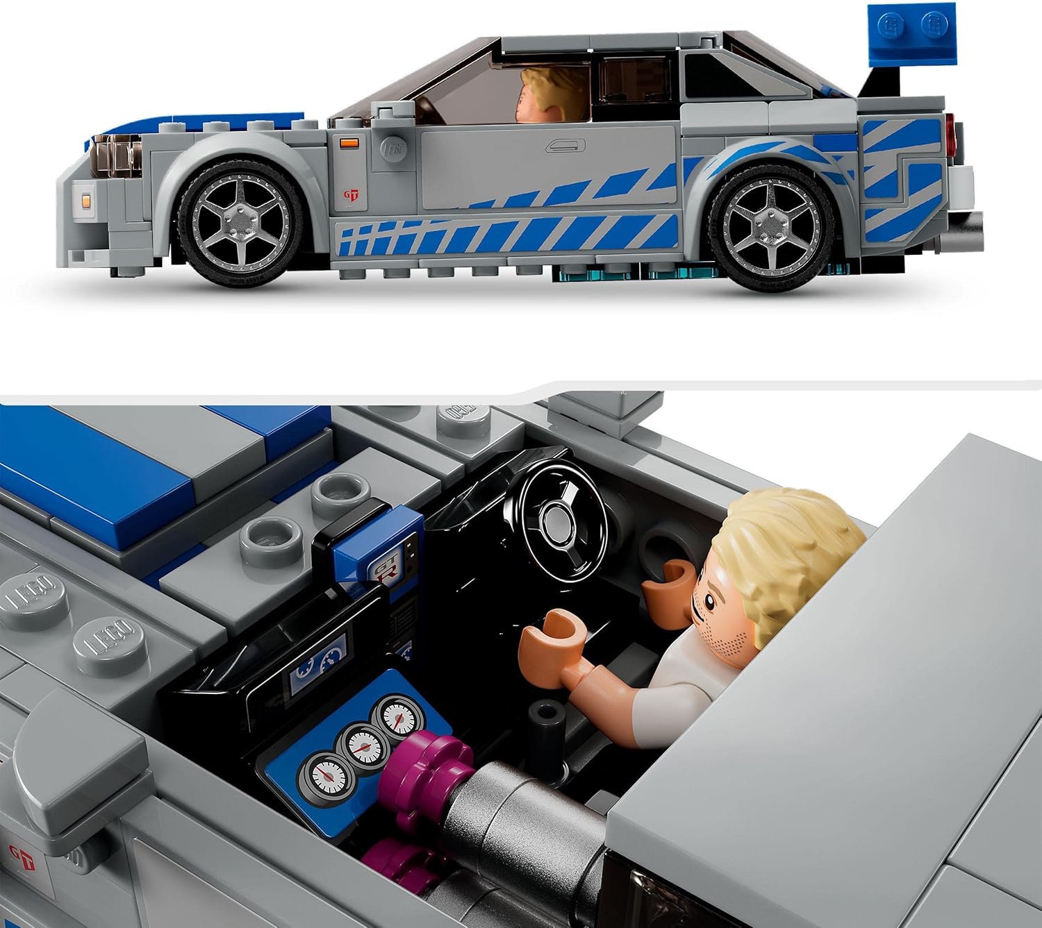LEGO Speed Champions Nissan Skyline GT-R (R34) Race Car - 319-Piece Building Set for Ages 9+ 12