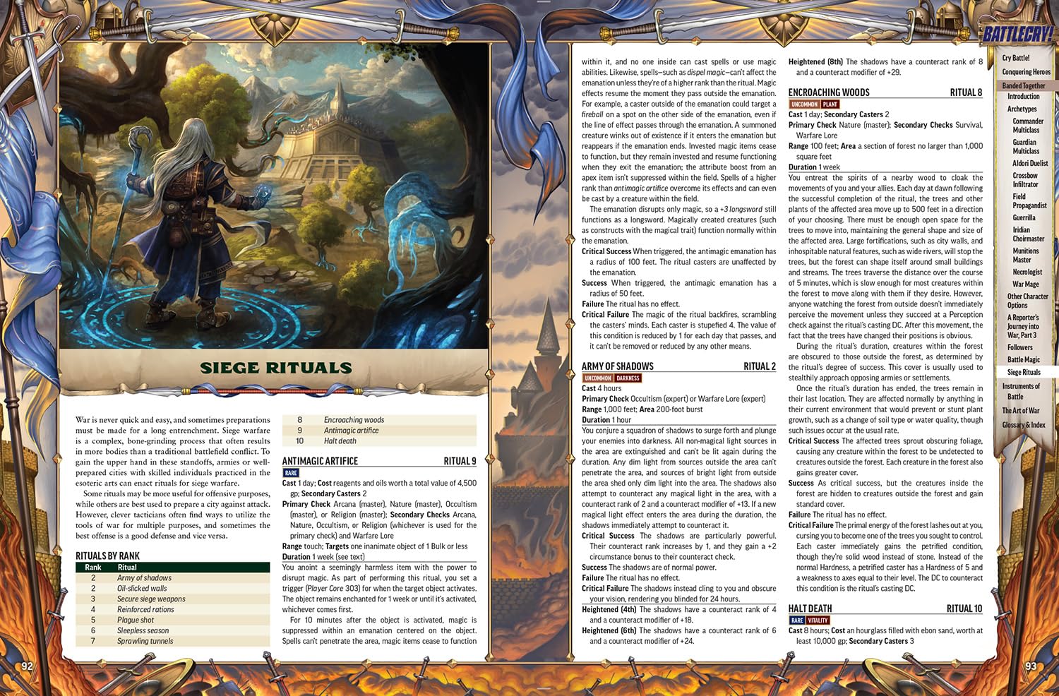 Paizo Pathfinder Battlecry! Reference Book | Pathfinder Second Edition Remaster | Hardcover 3