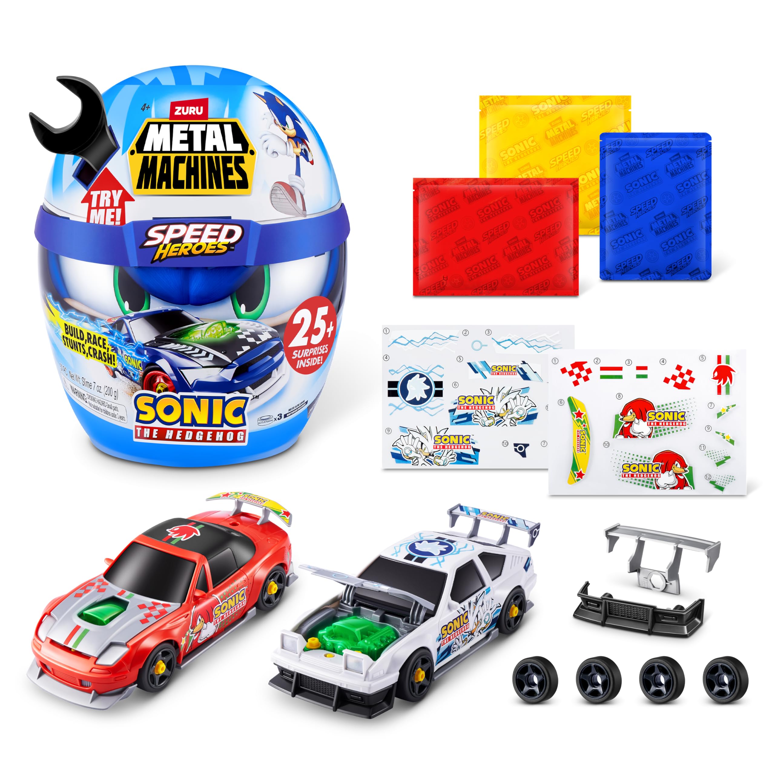 Metal Machines Speed Heroes by ZURU - Build & Race Sonic the Hedgehog Car (Model 67128) 6