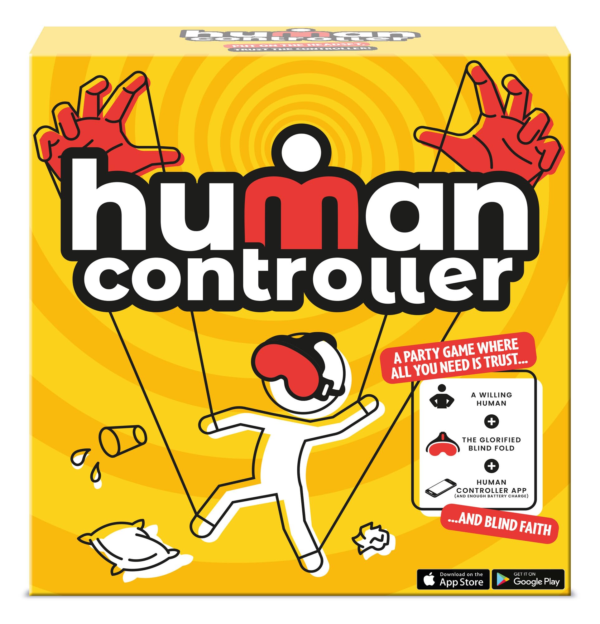 TOMY Human Controller Game - Interactive Blindfold Challenge with Vibrations and App Control