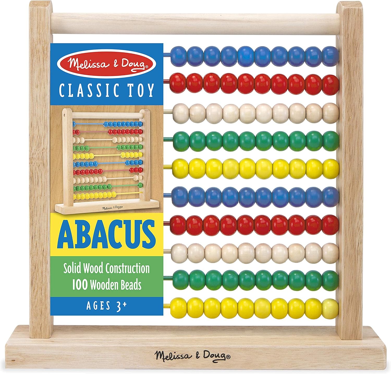 Melissa & Doug Wooden Abacus - Educational Counting Frame for Kids 7
