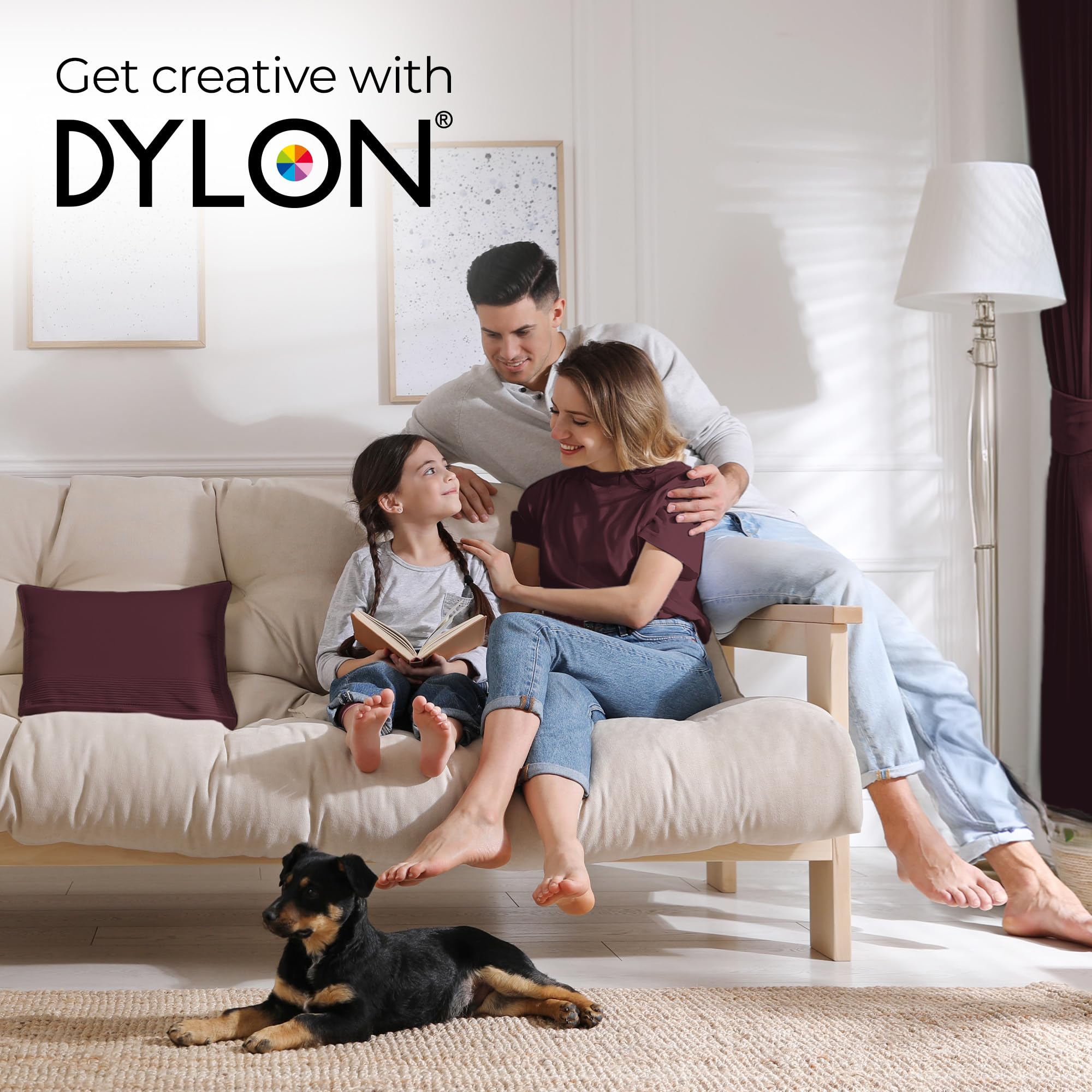 DYLON - Washing Machine Fabric Dye Pod for Clothes & Soft Furnishings 350g – Plum Red 12