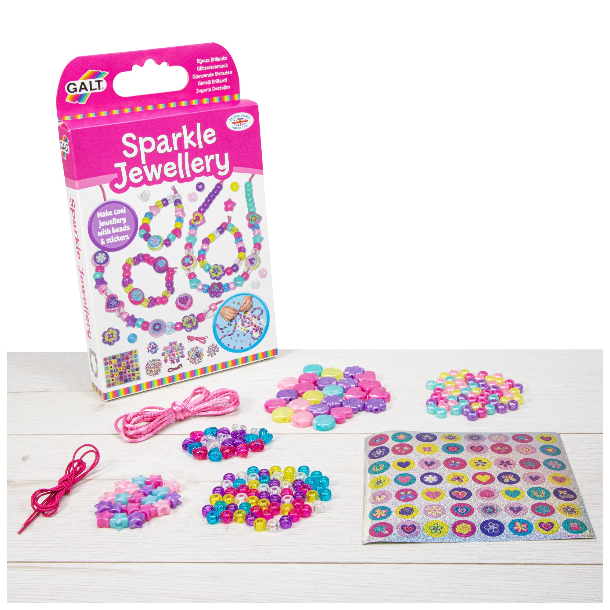 Galt Sparkle Jewellery Craft Kit - Arts & Crafts Set for Kids Ages 5+ 7