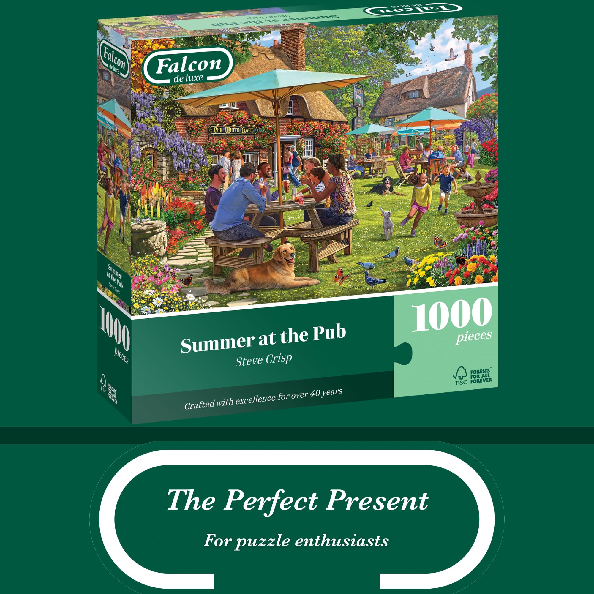 Falcon Summer at the Pub 1000 Piece Jigsaw Puzzle - Illustrated by Steve Crisp