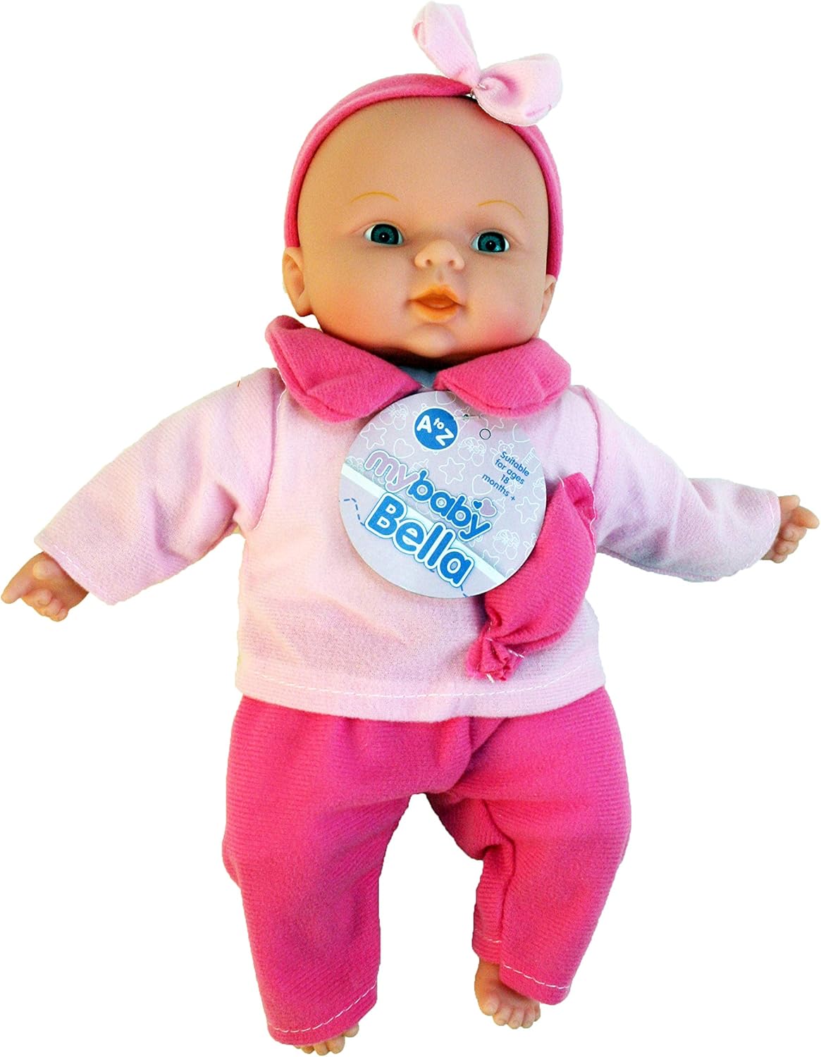 A to Z My Baby Bella Doll - 30cm Soft Fiber-Filled Toddler Doll for Ages 18 Months+ 4