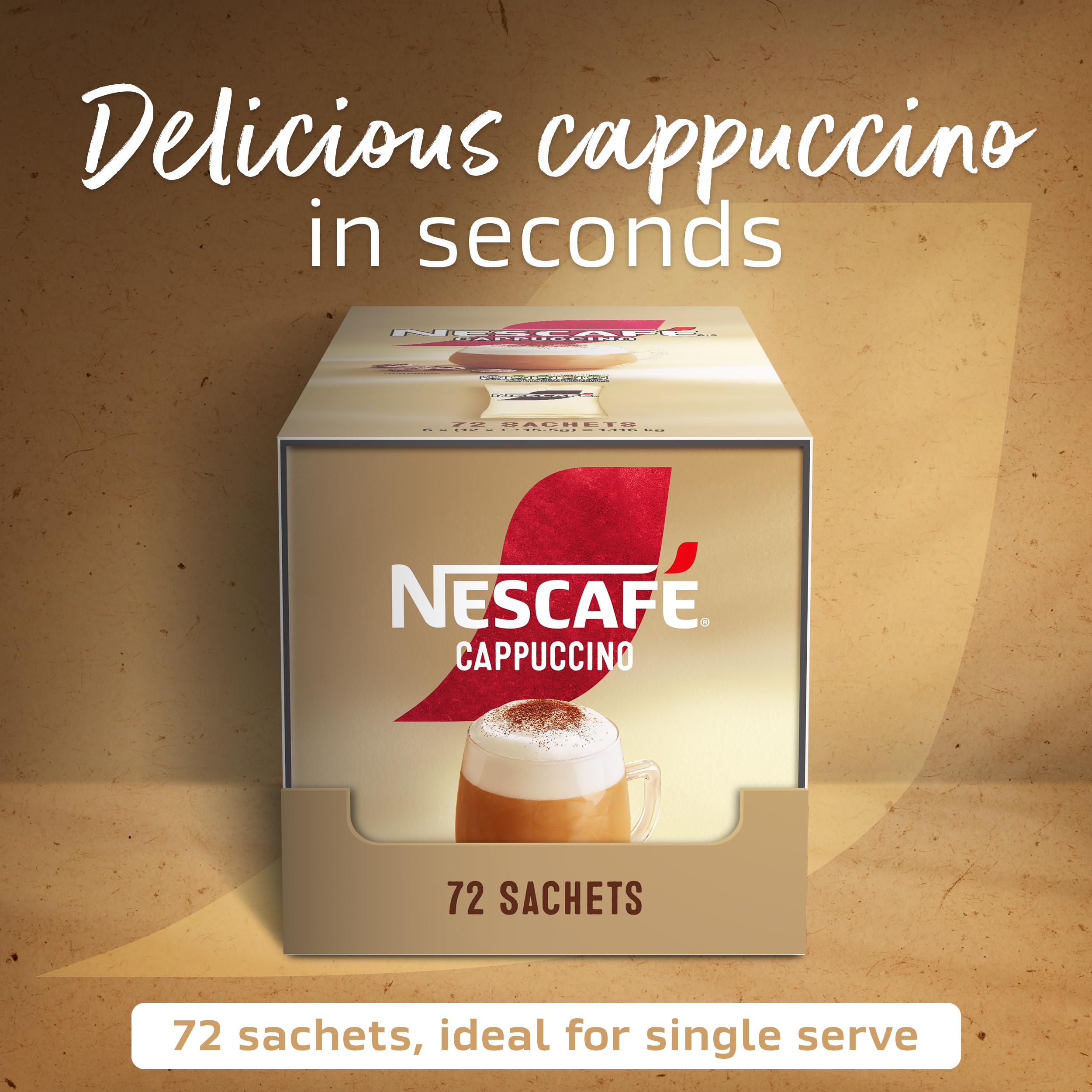 NESCAFÉ Cappuccino Instant Coffee Sachets - 72 x 15.5g 7