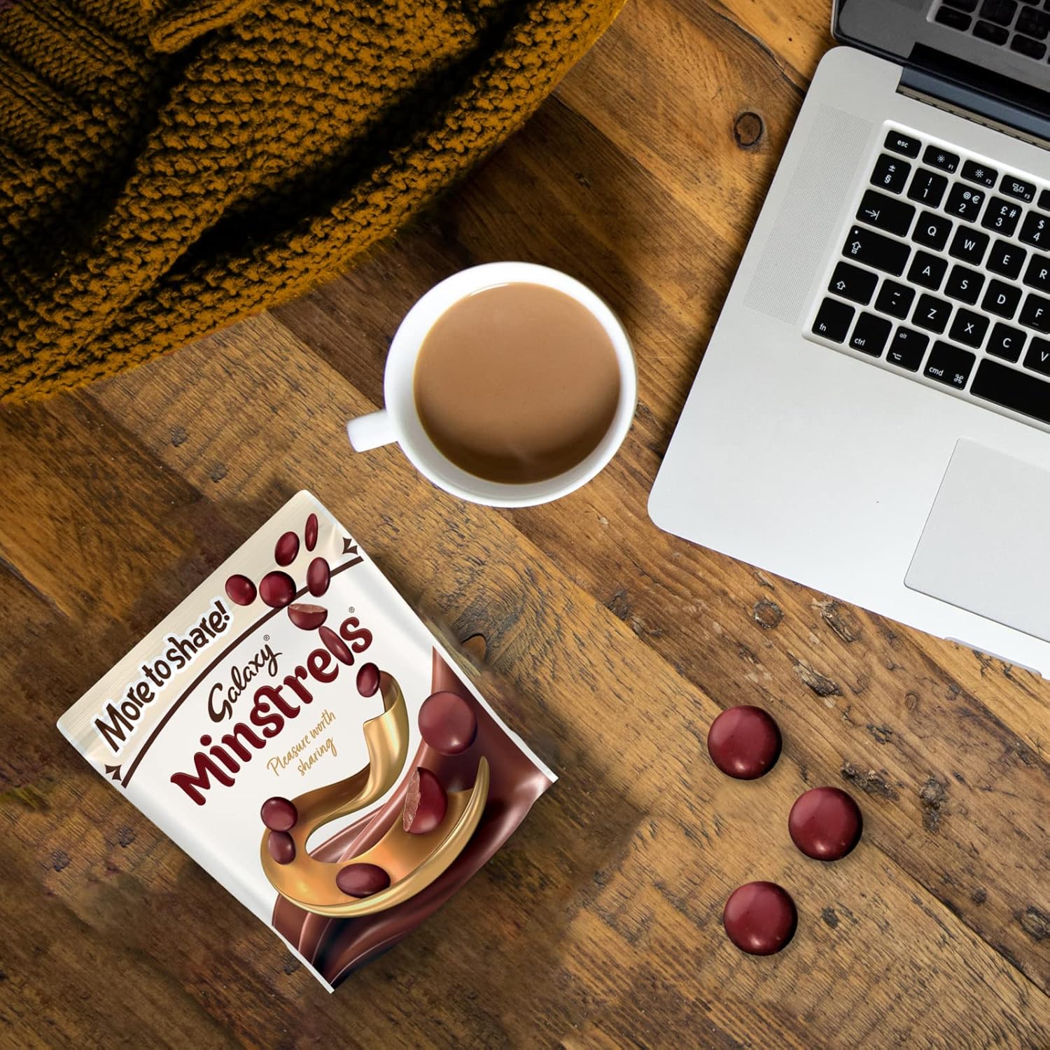 Galaxy Minstrels Milchschokoladenbeutel 195 g – Zarte Schokolade mit knuspriger Zuckerhülle 9