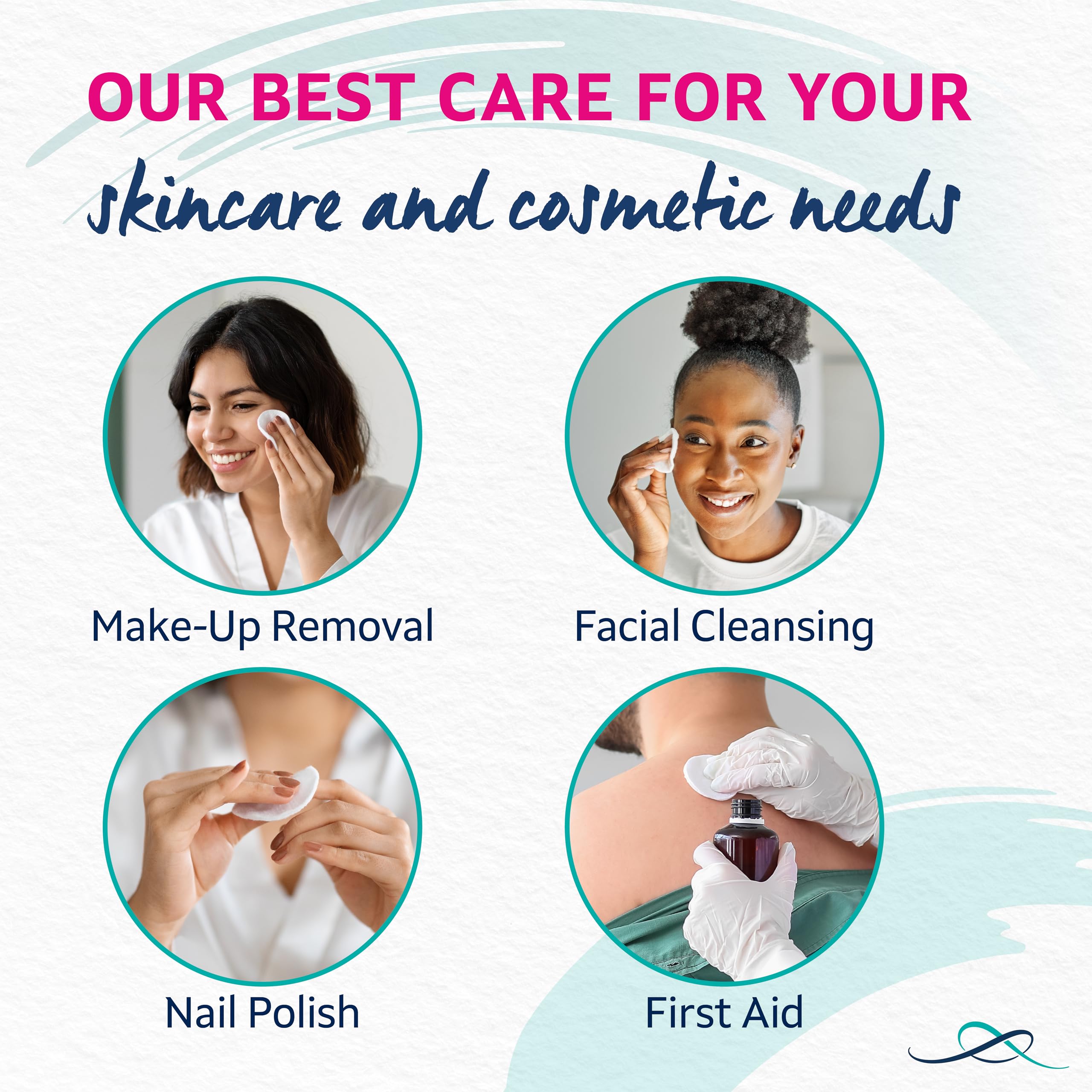 Lil-Lets Organic Cotton Wool Round Pads (6 x 100 Count) - GOTS Certified, Dermatologically Tested 8