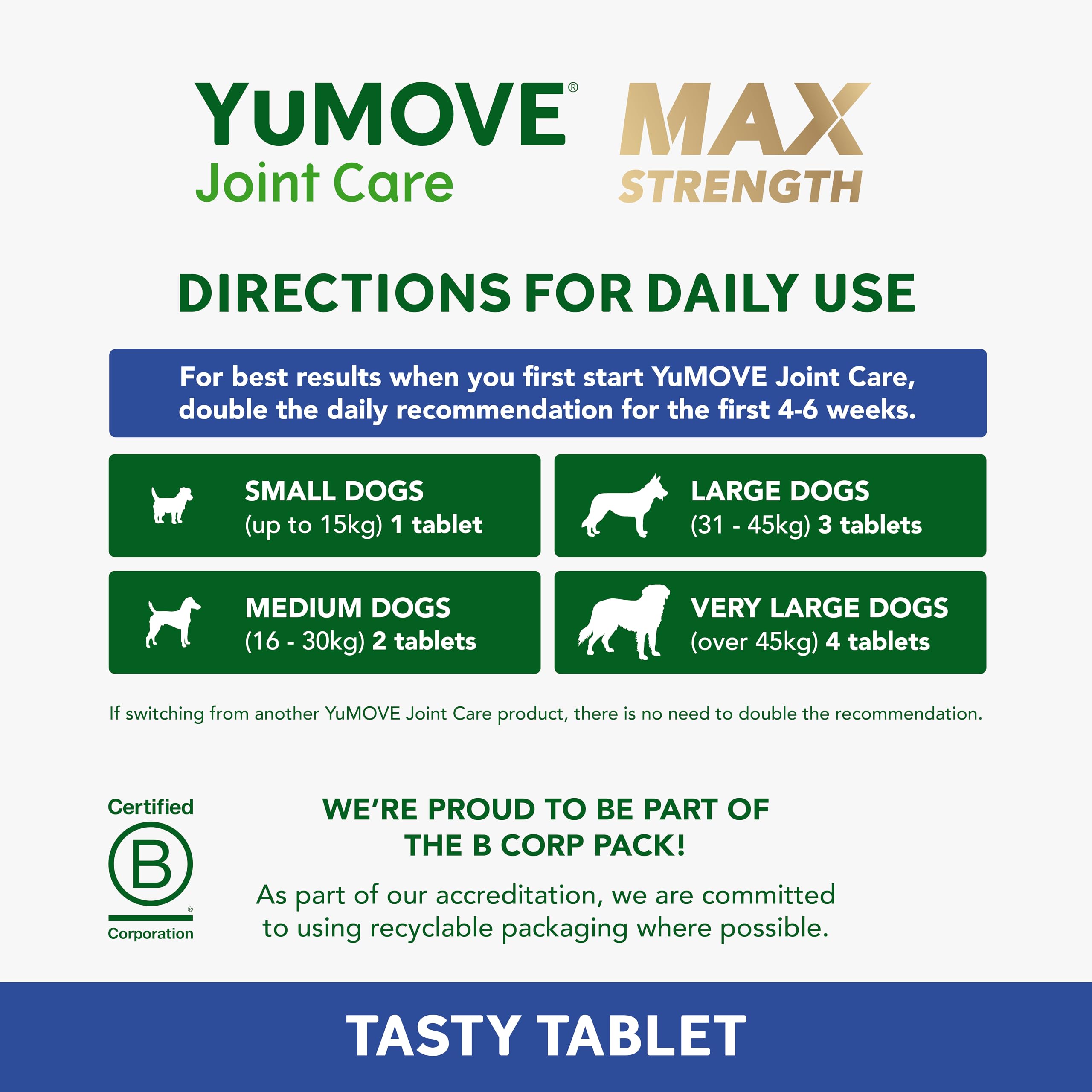 YuMOVE Max Strength Joint Supplement for Senior Dogs | 240 Tablets | Fish Flavor 4