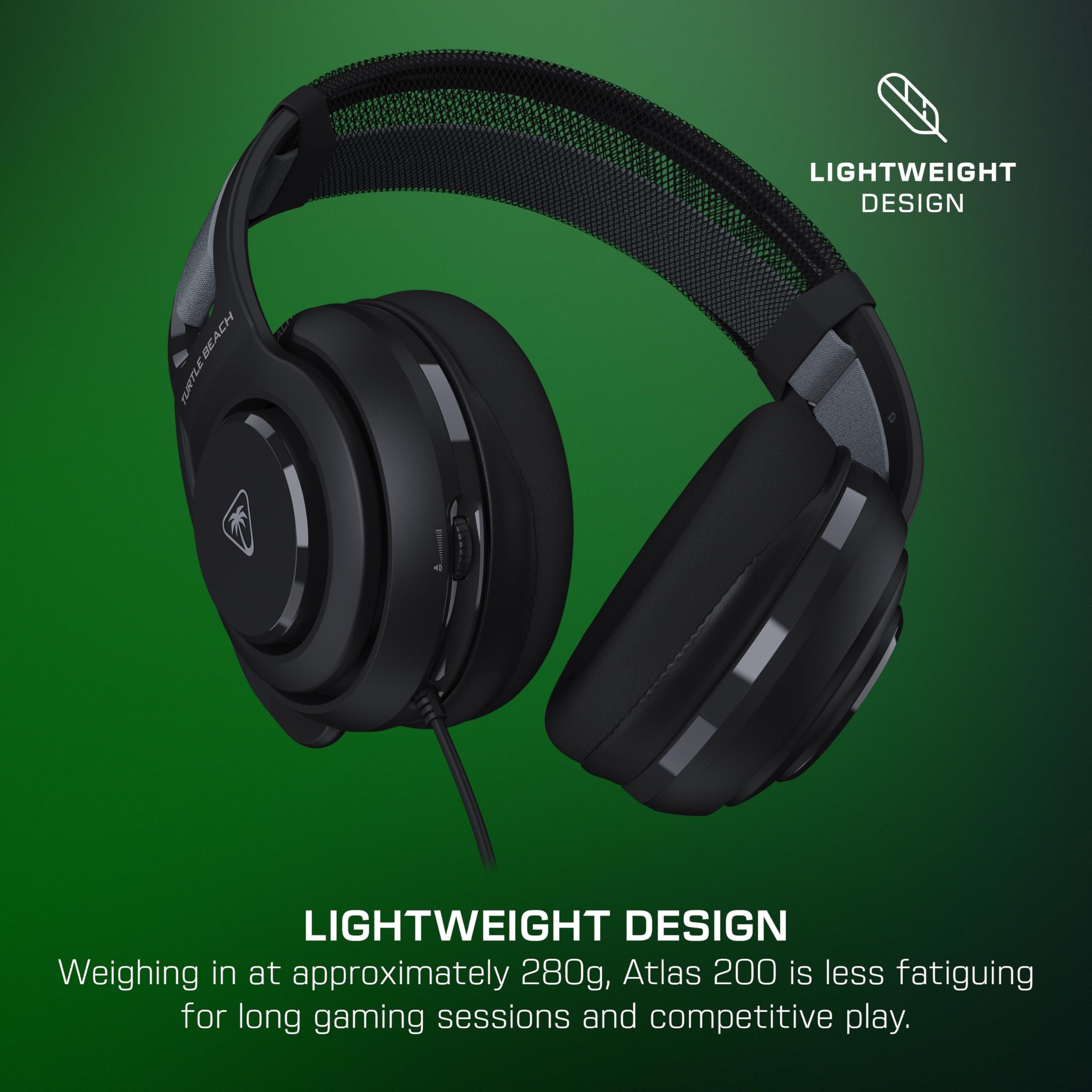 Turtle Beach Atlas 200 Gaming Headset with 50mm Drivers for PC, PlayStation, Xbox, Switch 7