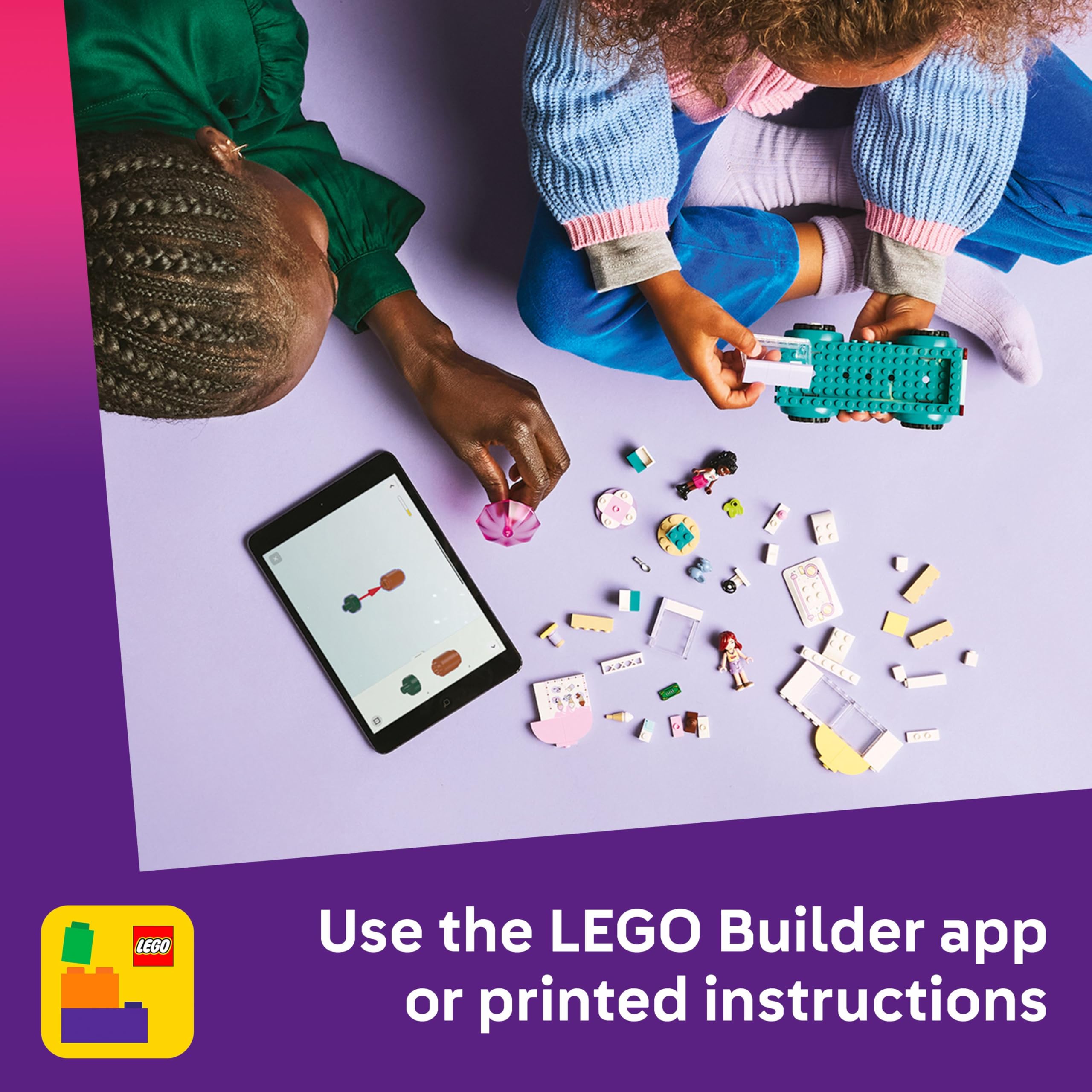 LEGO Friends Heartlake City Ice Cream Van Toy - Pretend Play Building Set for Ages 4+ 12