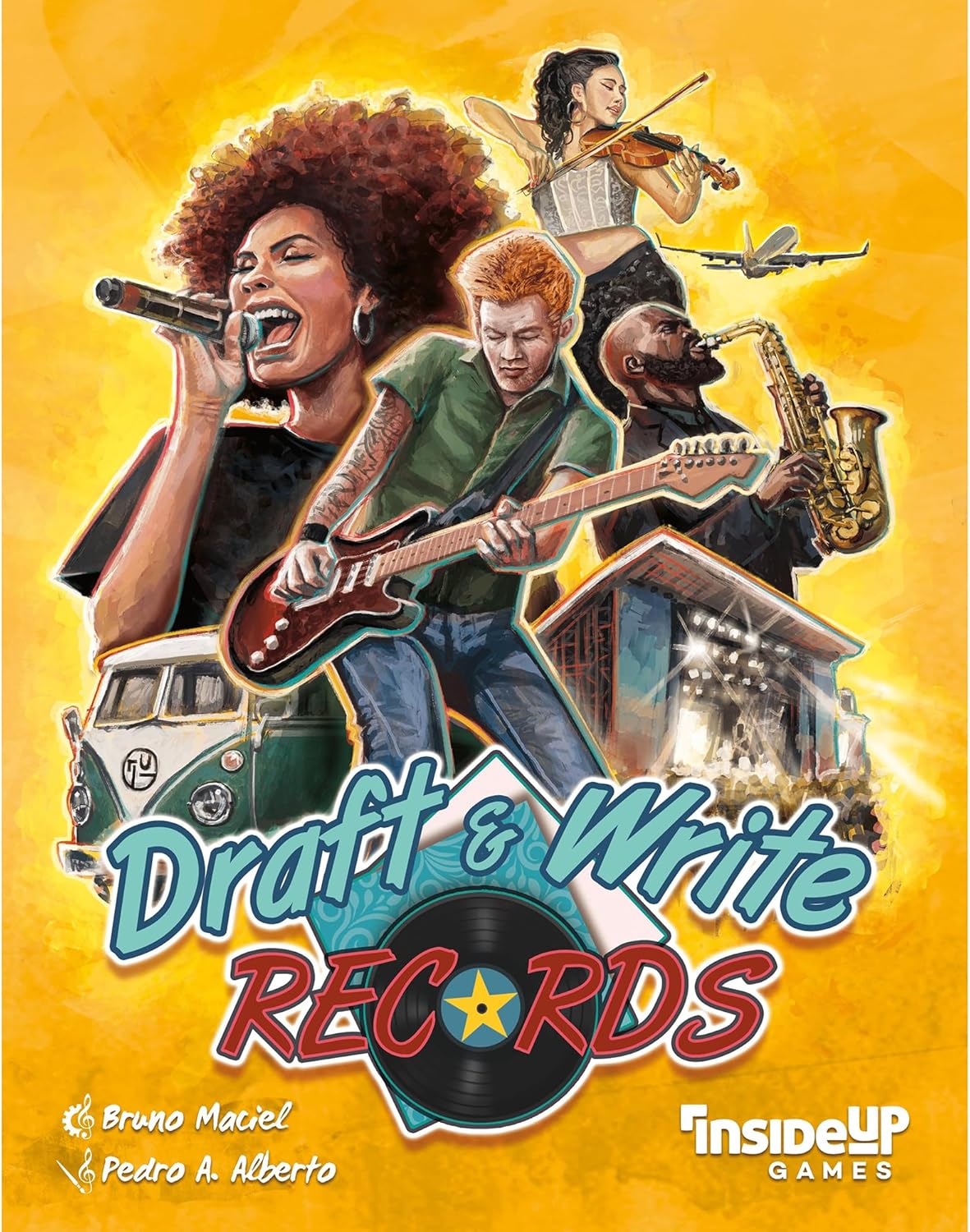 Inside Up Games Draft & Write Records - Music Board Game, Card Drafting, Strategy Game