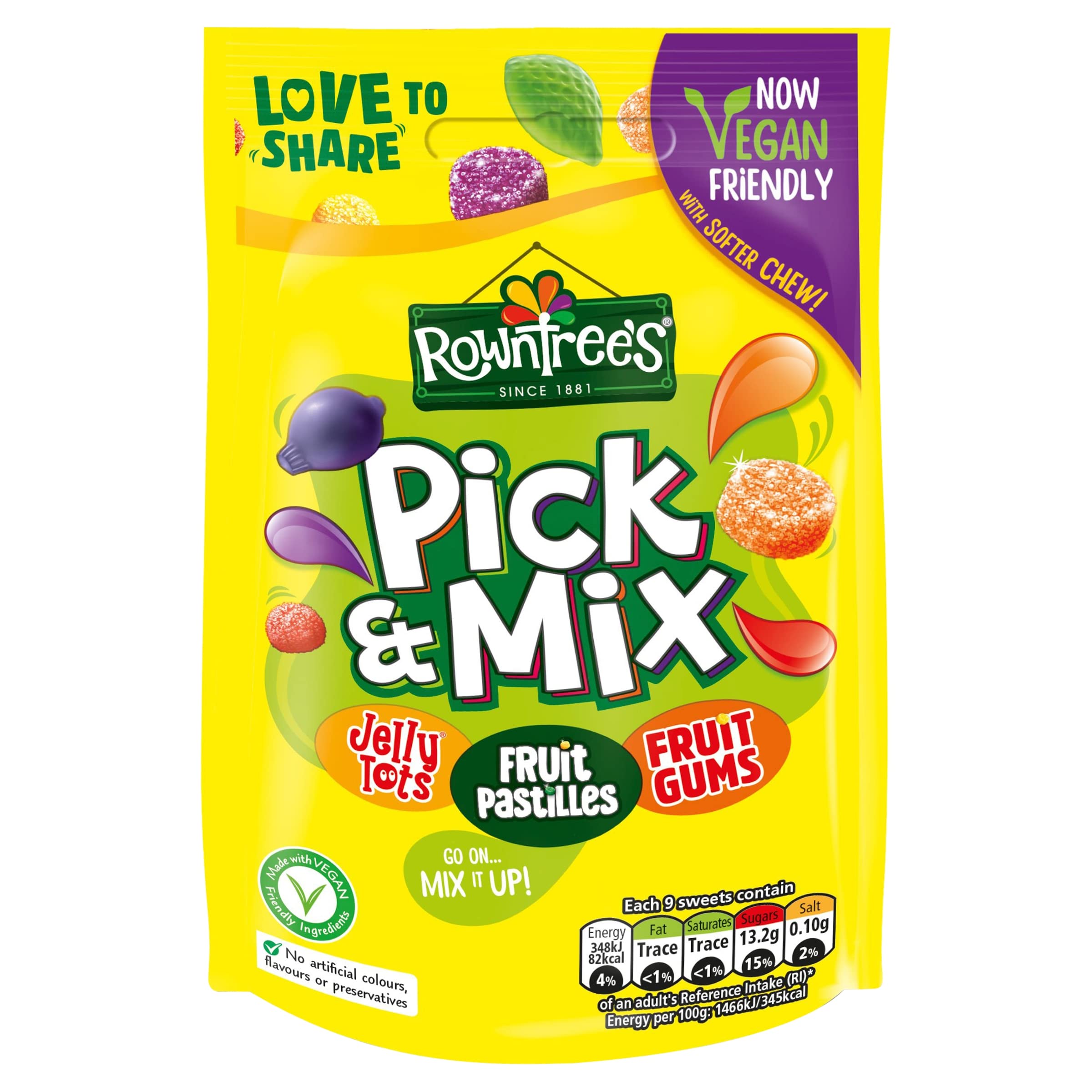 Rowntree's Pick and Mix Vegan Friendly Sweets Sharing Bag 150 g (10er-Pack) 3