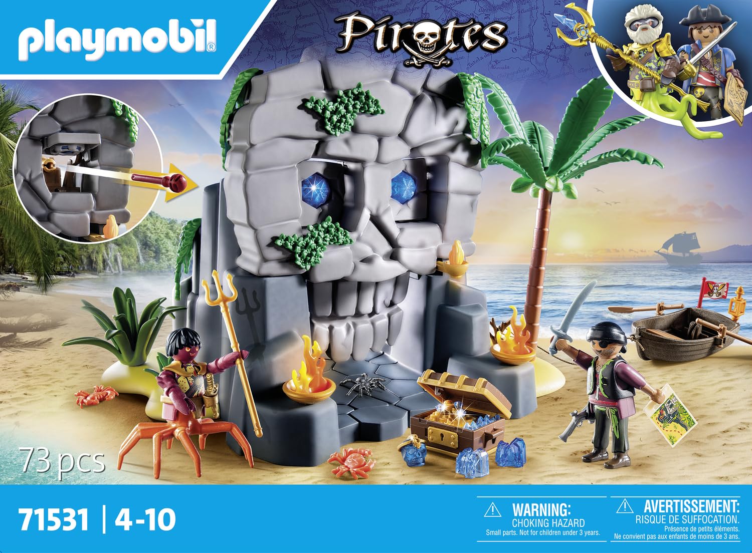 Playmobil 71531 Pirates: Skull Island Playset with Pirate and Crab Man Figures 7
