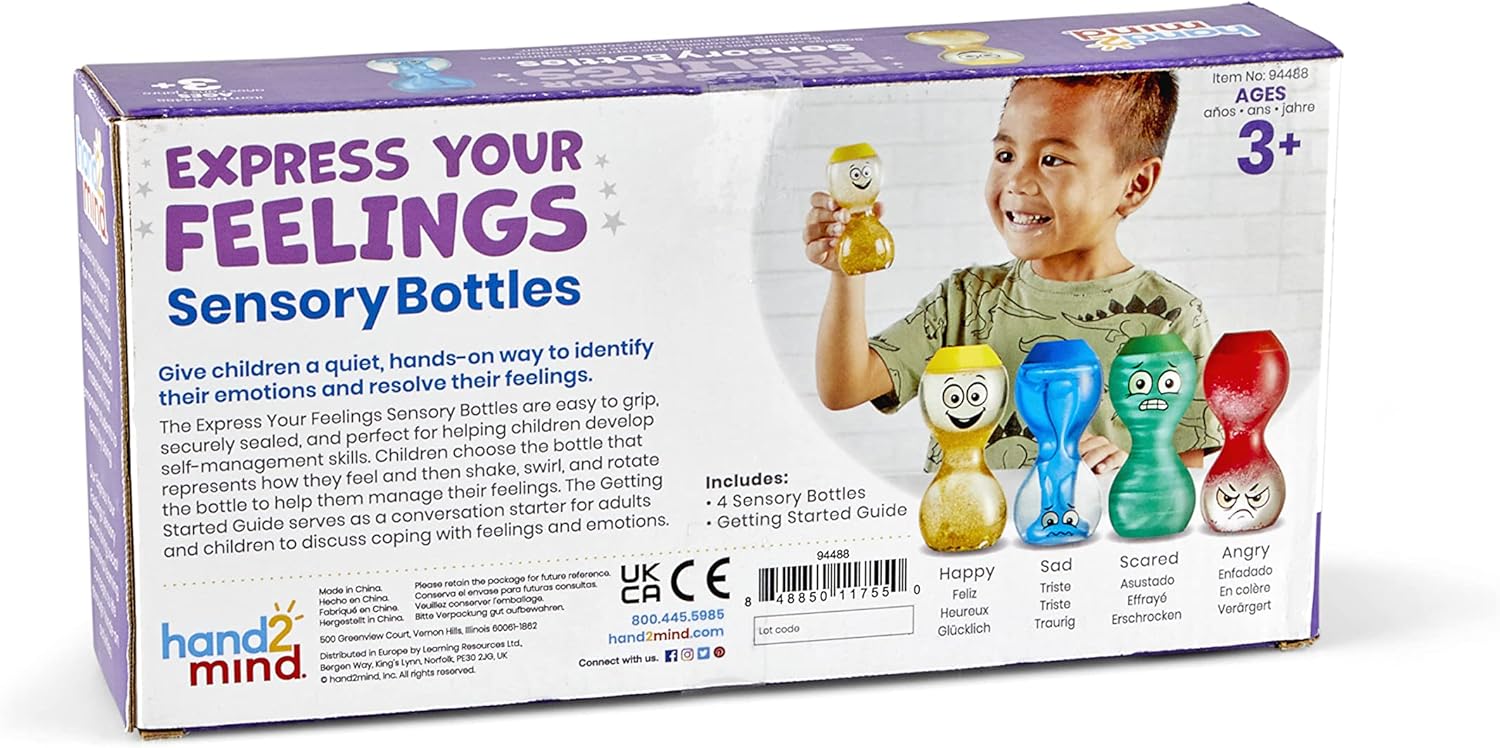 Learning Resources Express Your Feelings Sensory Bottles - Emotional Learning Toy for Ages 3+ 6