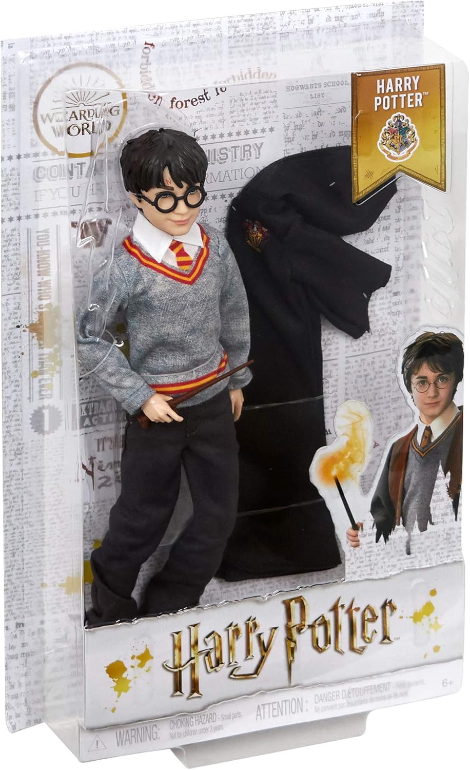 Harry Potter Action Figure with Hogwarts Uniform, Gryffindor Robe & Wand - 11-Point Articulated Doll for Imaginative Play 9