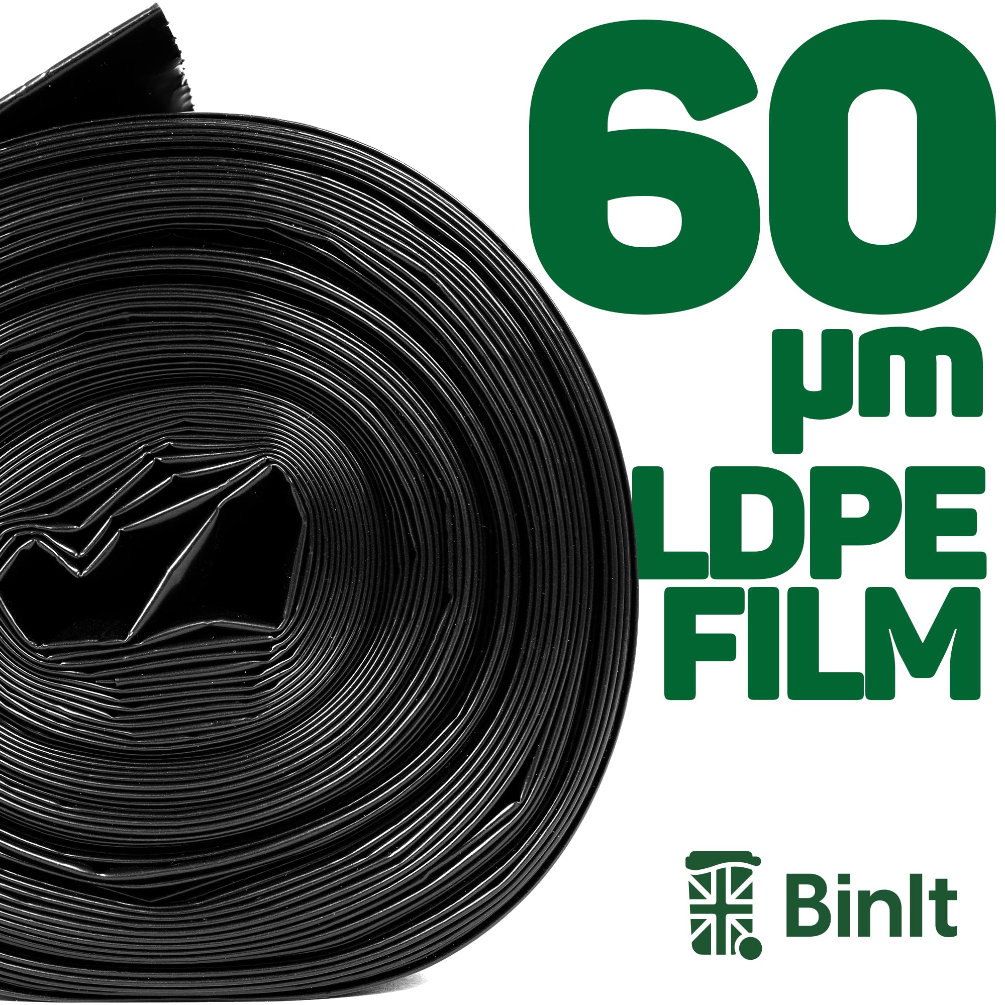 BIN IT Ultra Heavy Duty Tie Top Bin Liners - 120 Litre XL, 60 μm, 80kg Lift Tested (10 Count)