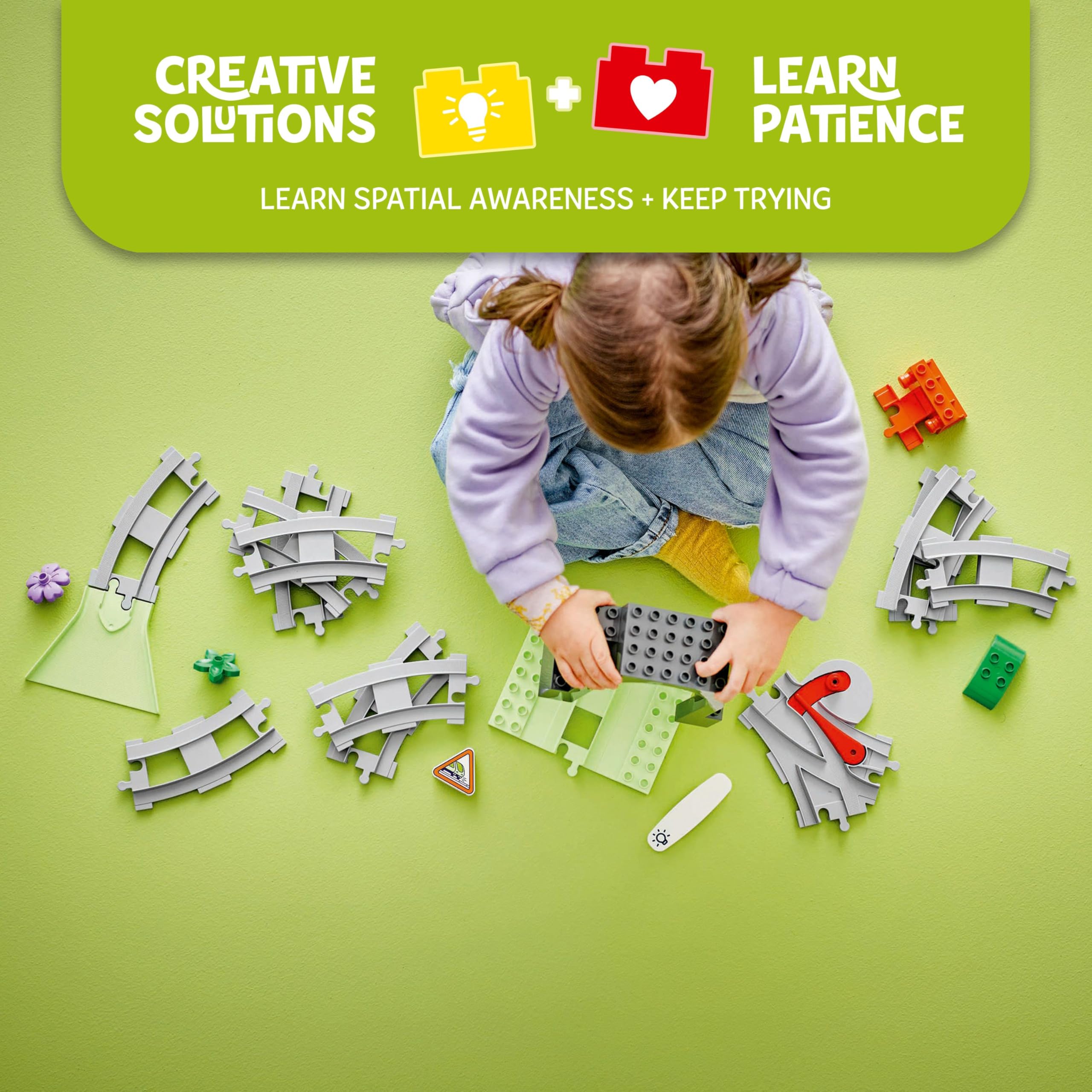 LEGO DUPLO Town Train Tunnel and Tracks Expansion Set - Building & Educational Toy for Toddlers 2+ 9