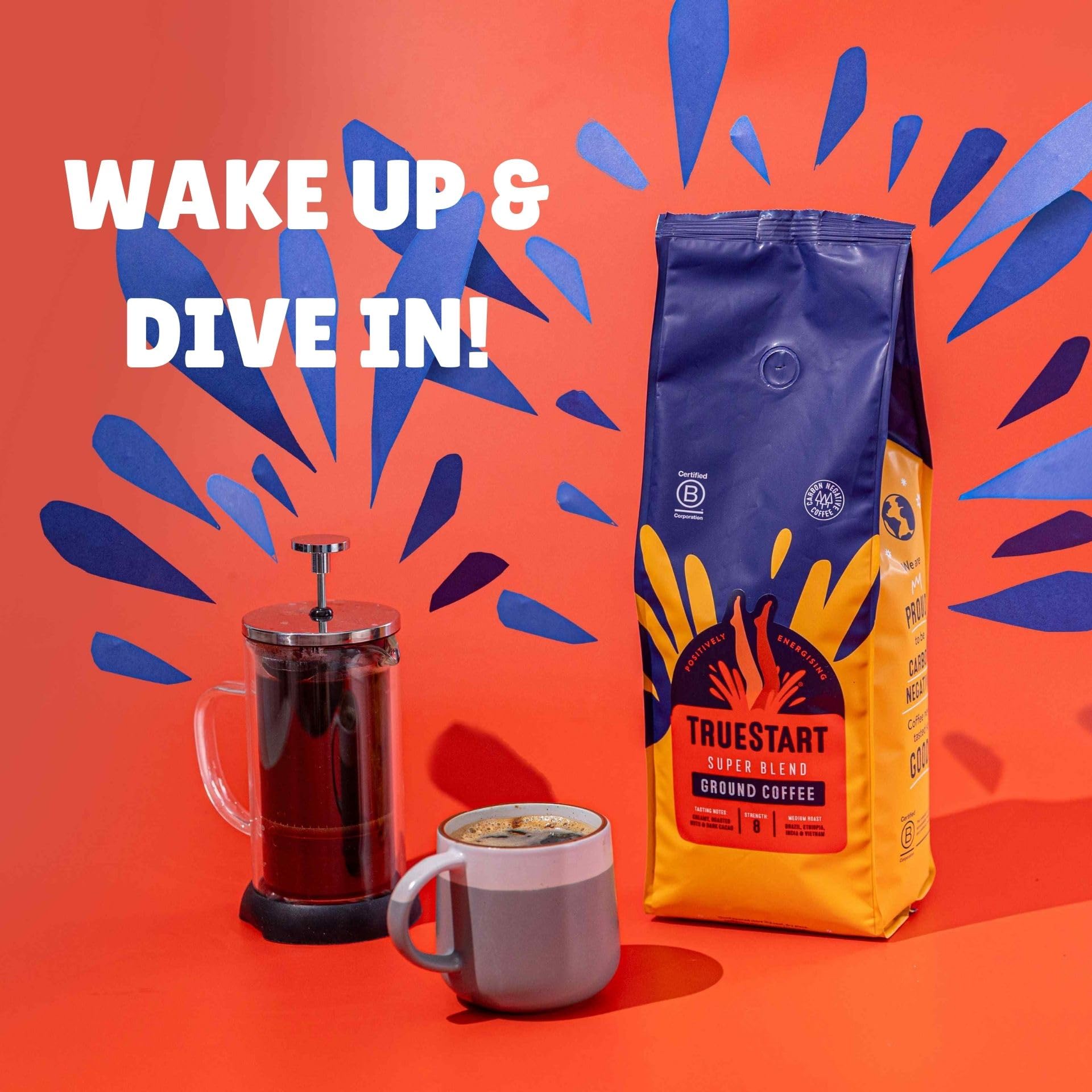 TrueStart Coffee Beans Super Blend Strong 1kg – Mycotoxin-Free Medium Roast Arabica, Notes of Roasted Nut & Dark Cocoa, Ideal for Espresso 5