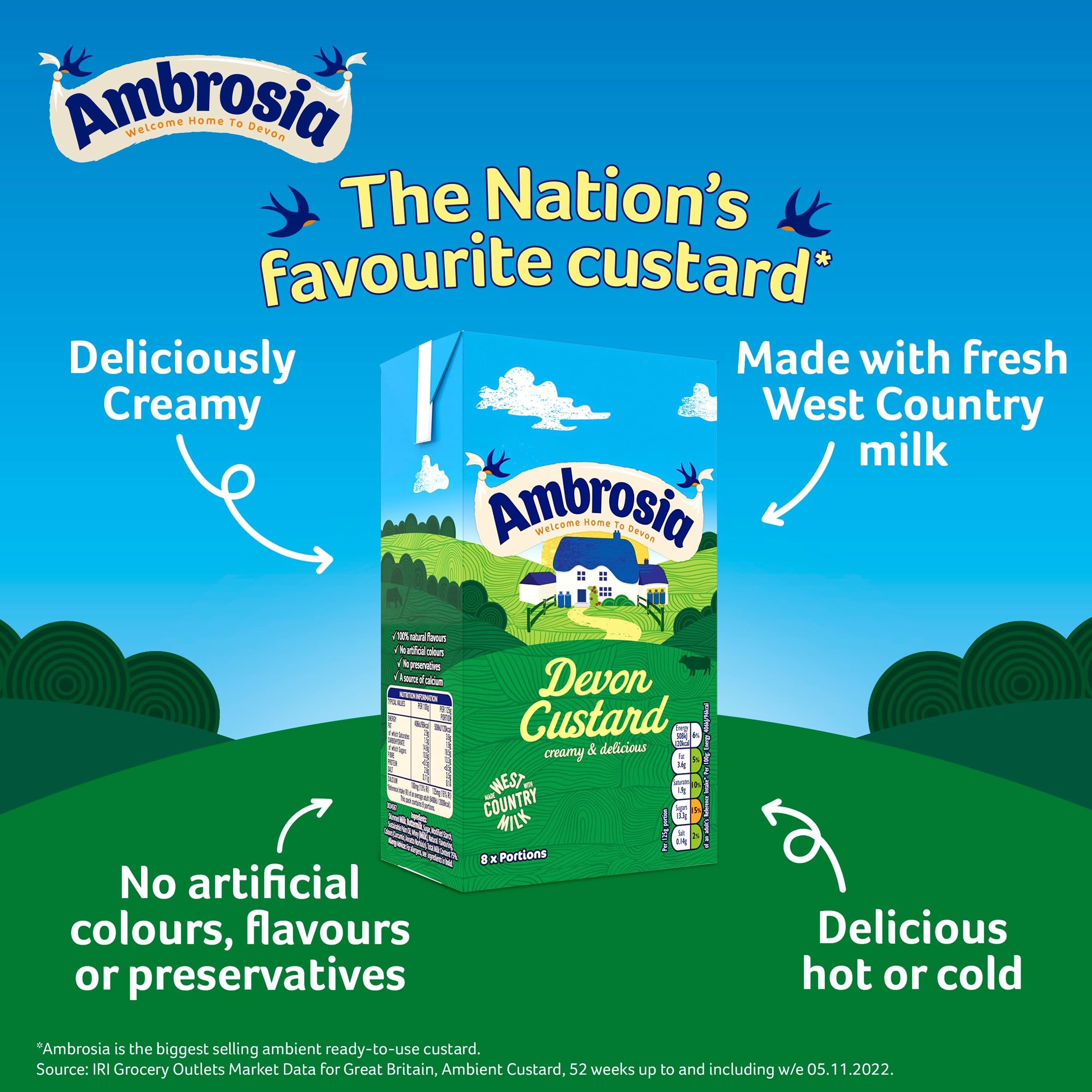 Ambrosia - Devon Custard Traditional 1 kg (Pack of 1) 7