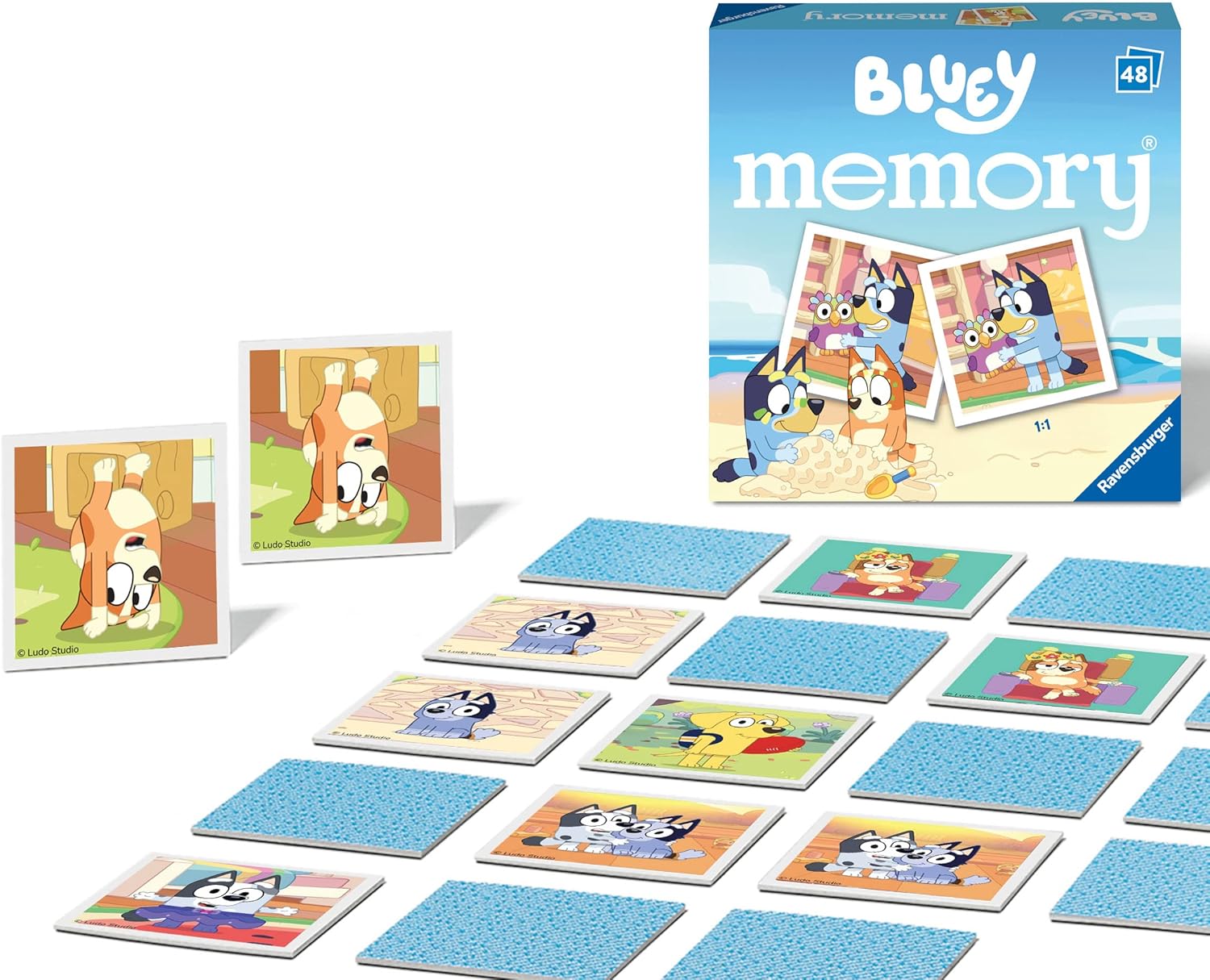 Ravensburger Bluey Mini Memory Matching Card Game for Kids