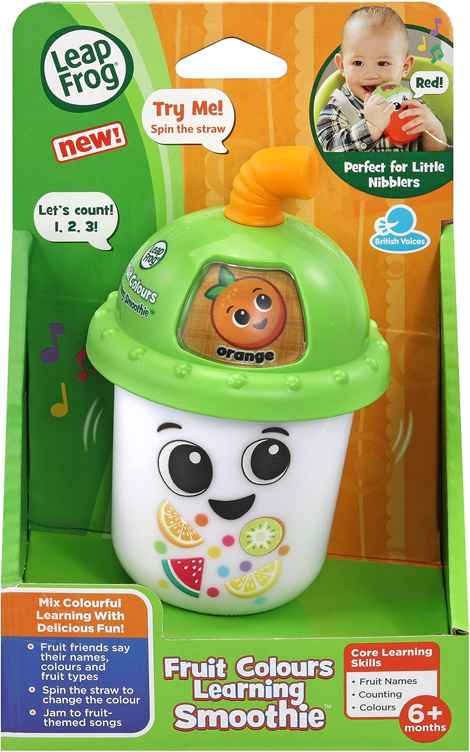 LeapFrog Fruit Colours Learning Smoothie - Interactive Baby Toy with Lights, Music & Teething Ring 7
