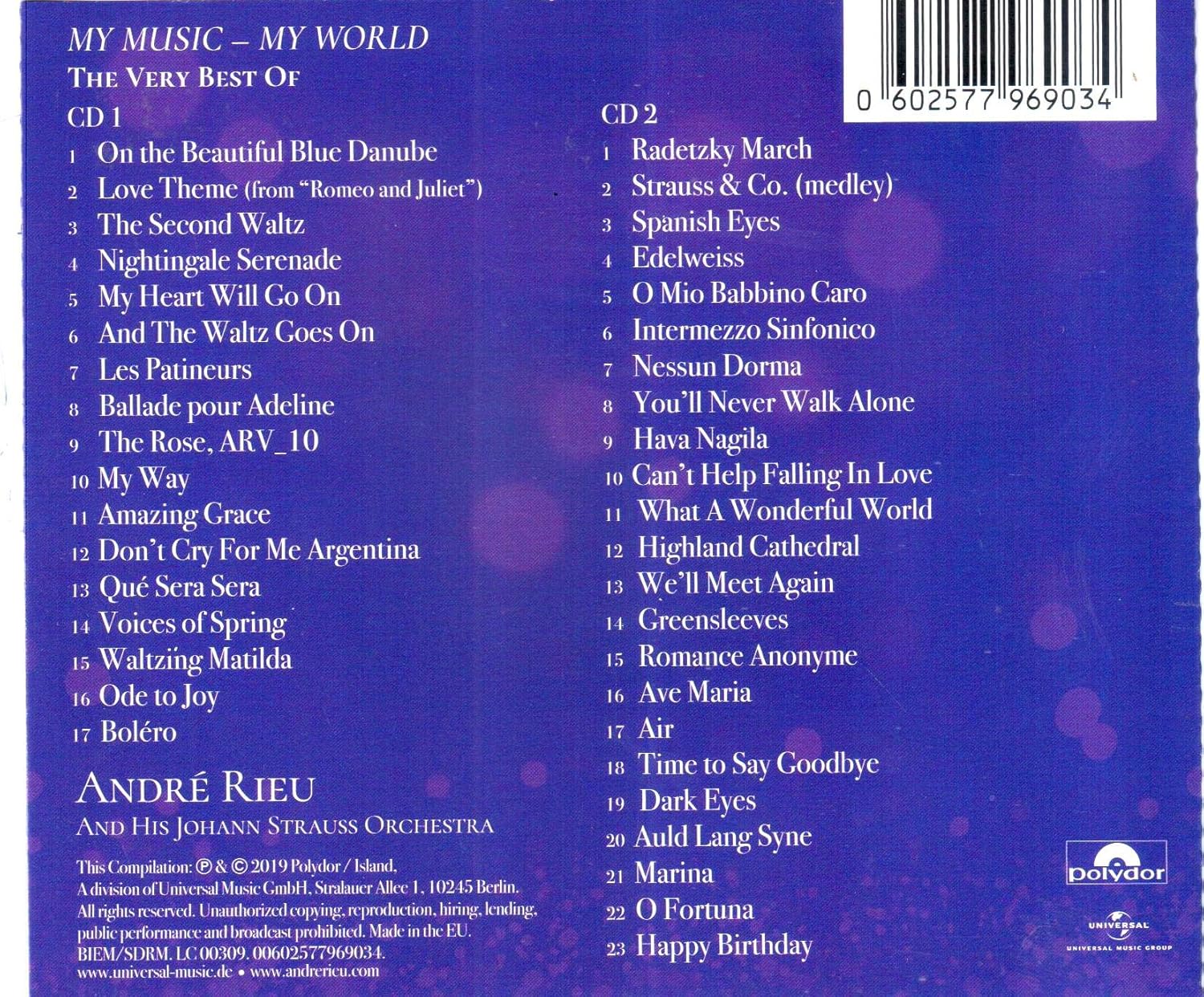 André Rieu - My Music - My World - The Very Best Of [Audio CD]