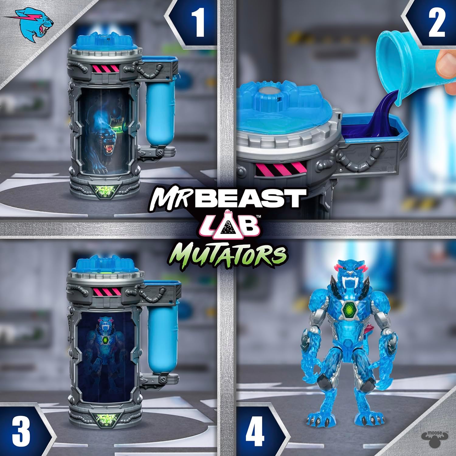 MrBeast Lab Mutators - Stealth Panther Action Figure (5.5") - Ages 5+ 9