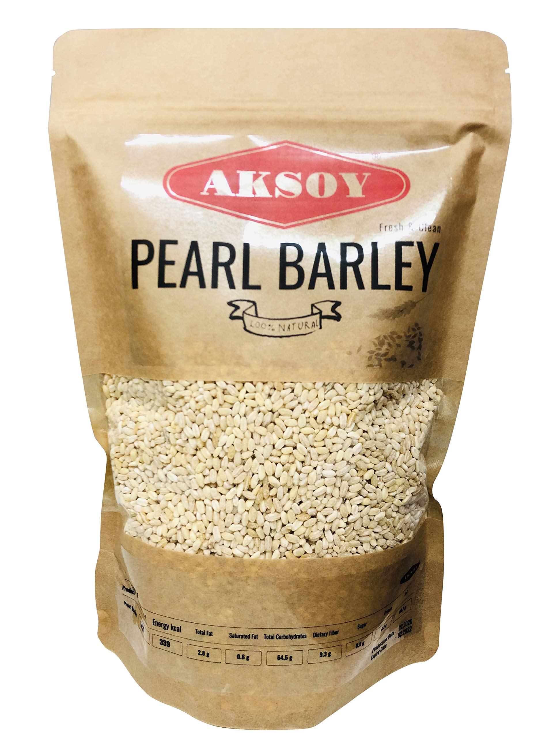 Aksoy Wholefoods Pearl Barley 1.25KG - Whole Grain for Soups, Salads & Pilafs