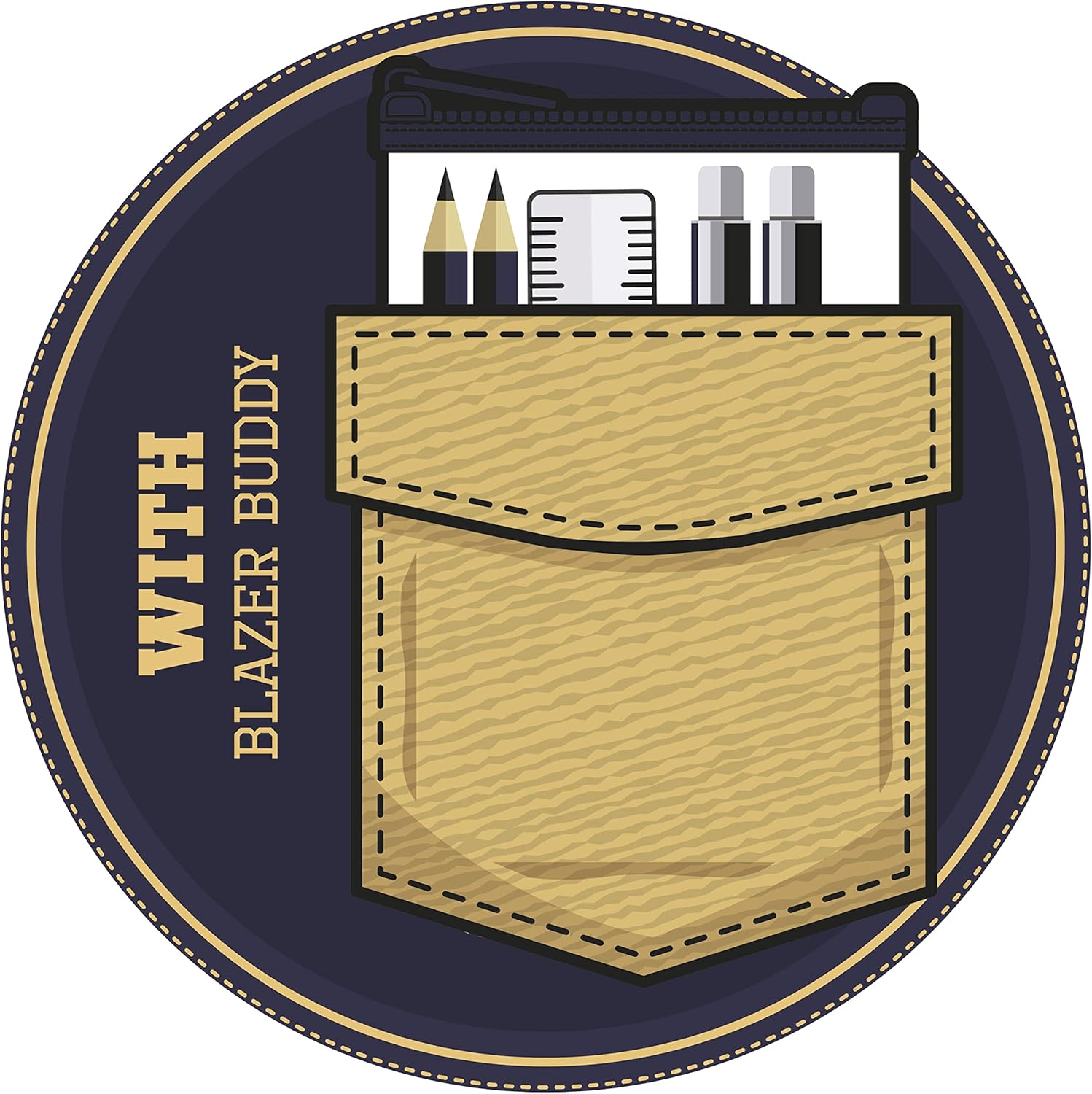 Helix Oxford Blazer Buddy Kompaktes, transparentes Federmäppchen-Schreibset 8