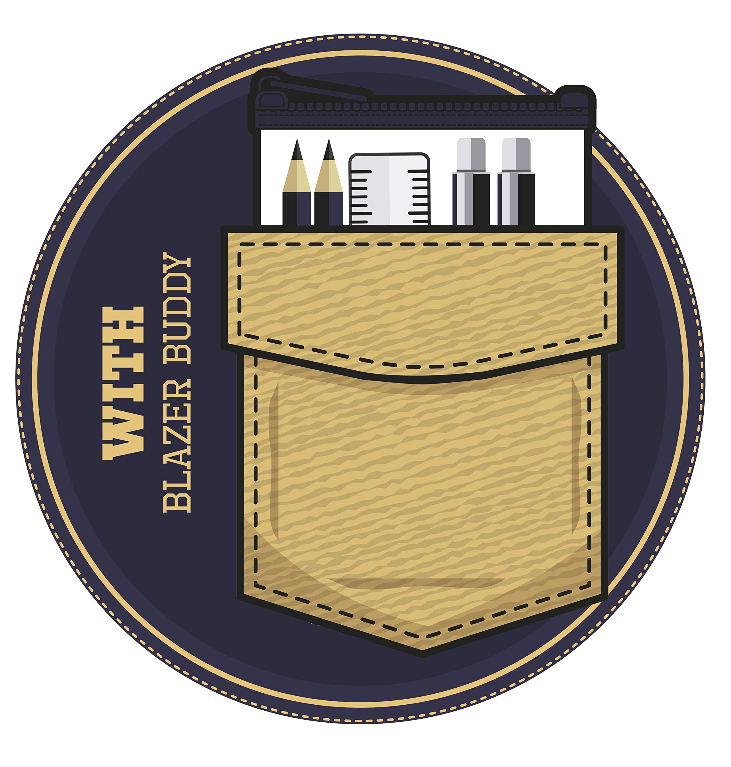 Helix Oxford Blazer Buddy Kompaktes, transparentes Federmäppchen-Schreibset 4